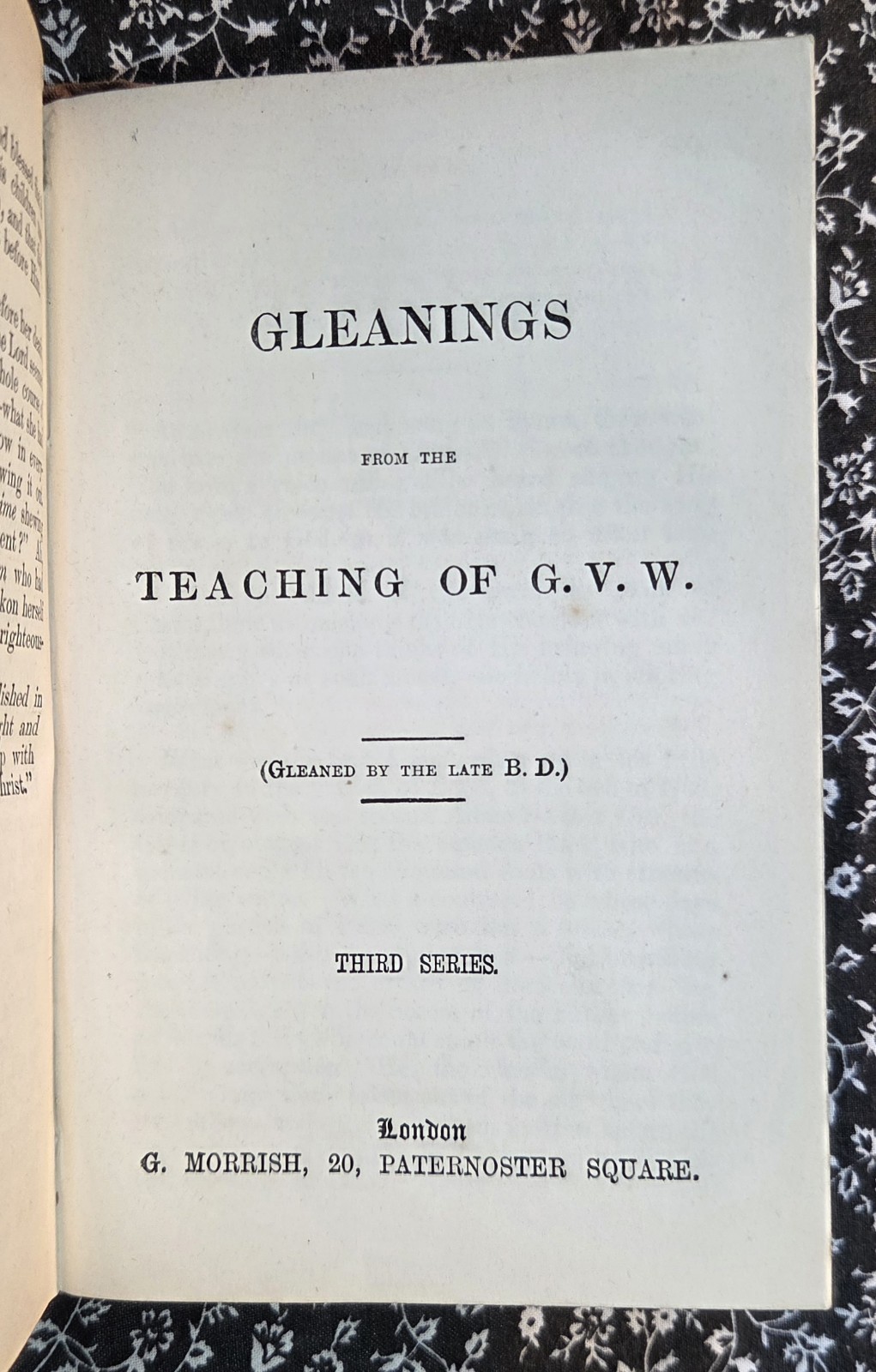 Gleanings From The Teachings Of George V. Wigram, Circa 1870’s, HC