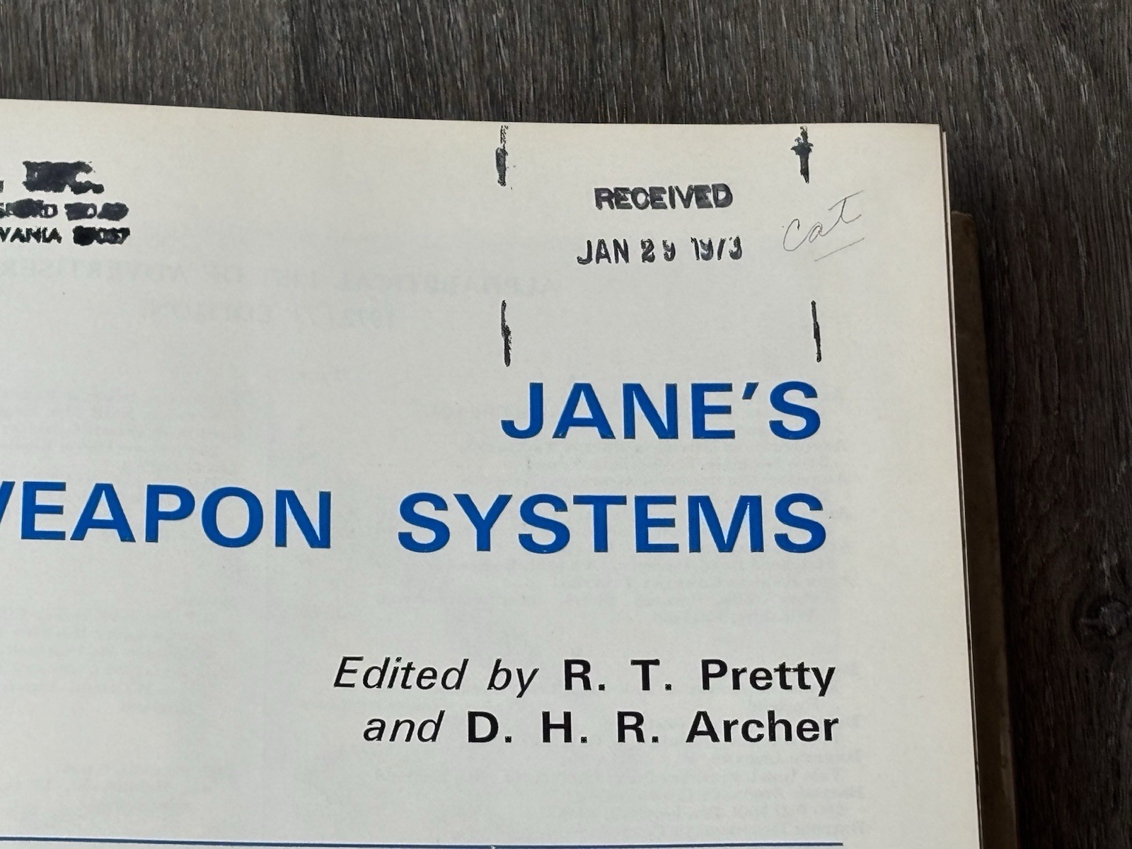 Jane’s Weapon Systems 1972-73 Fourth Year of Issue