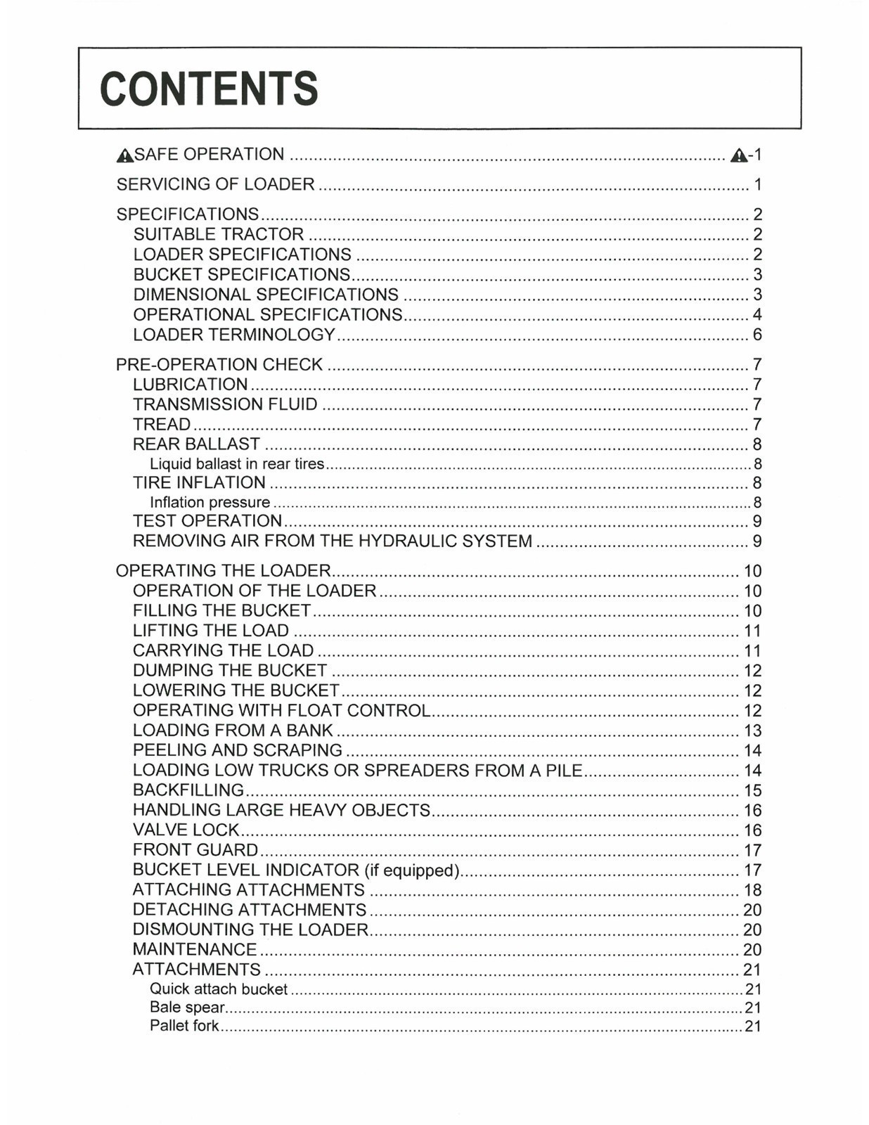 KUBOTA LA1065A Front Loader Operators Manual – DURABLE LOOP BOUND – TOUGH COVERS