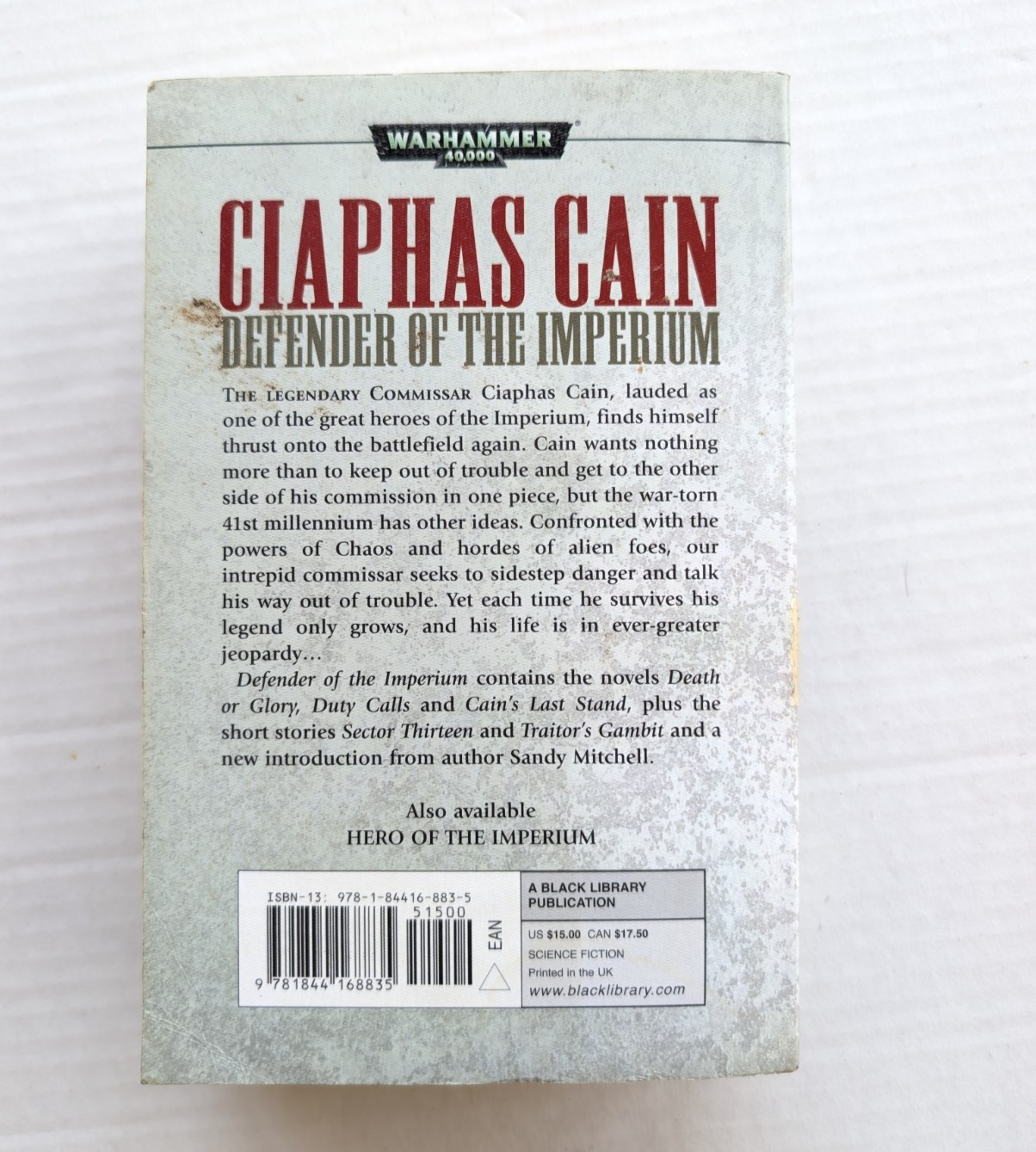 Ciaphas Cain Defender of the Imperium Paperback Warhammer Sandy Mitchell 1st Ed