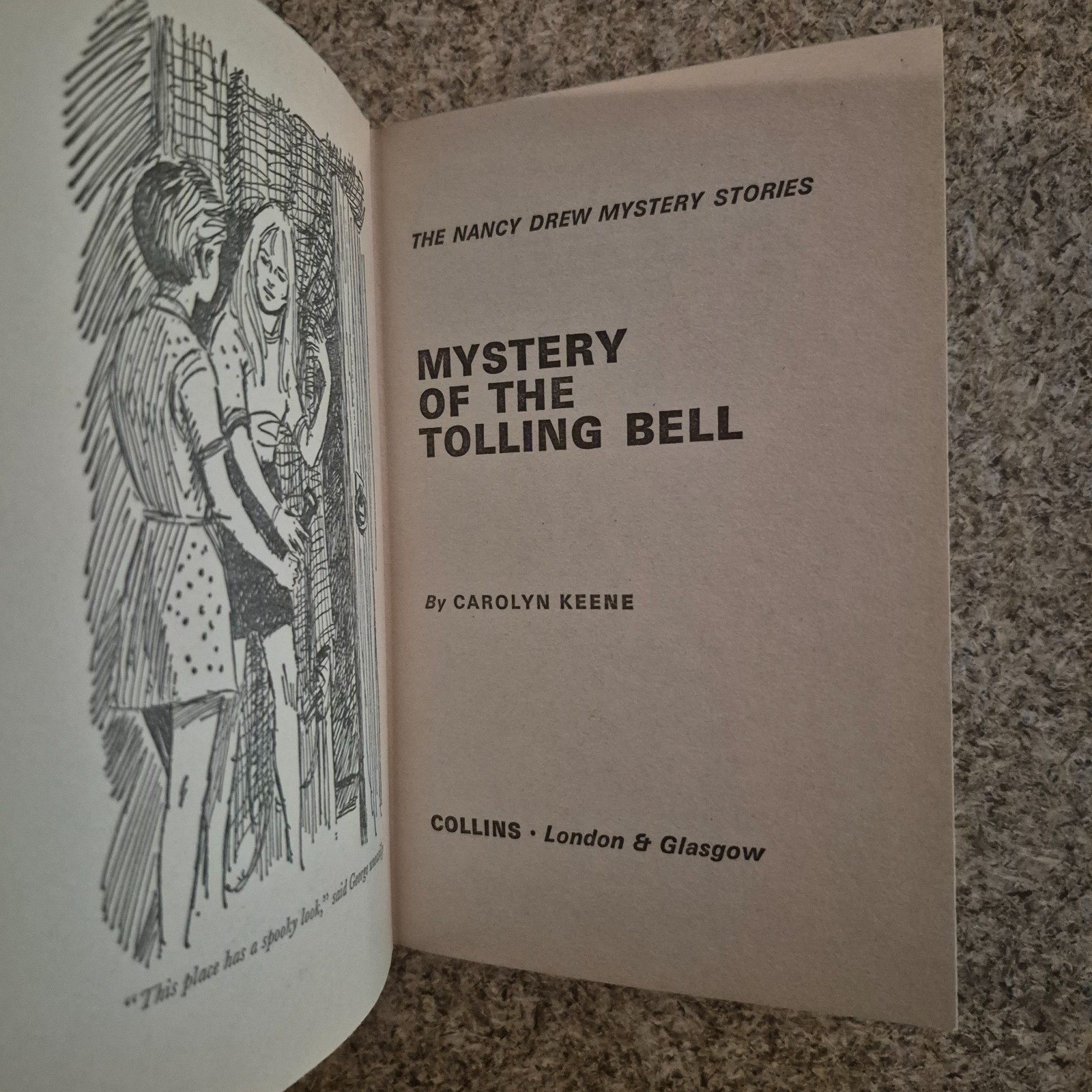 RARE BRITISH Nancy Drew Mystery of the Tolling Bell 1972 Carolyn Keene HB #19