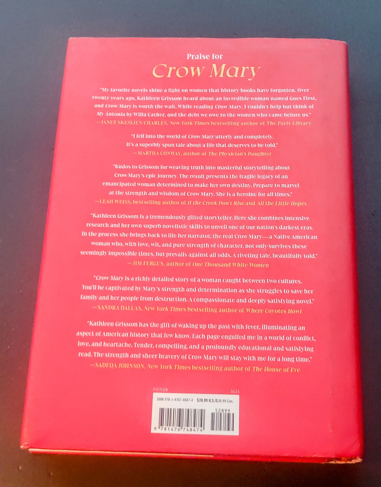 Crow Mary A Novel Kathleen Grissom Hardcover 2023 – Very Good –