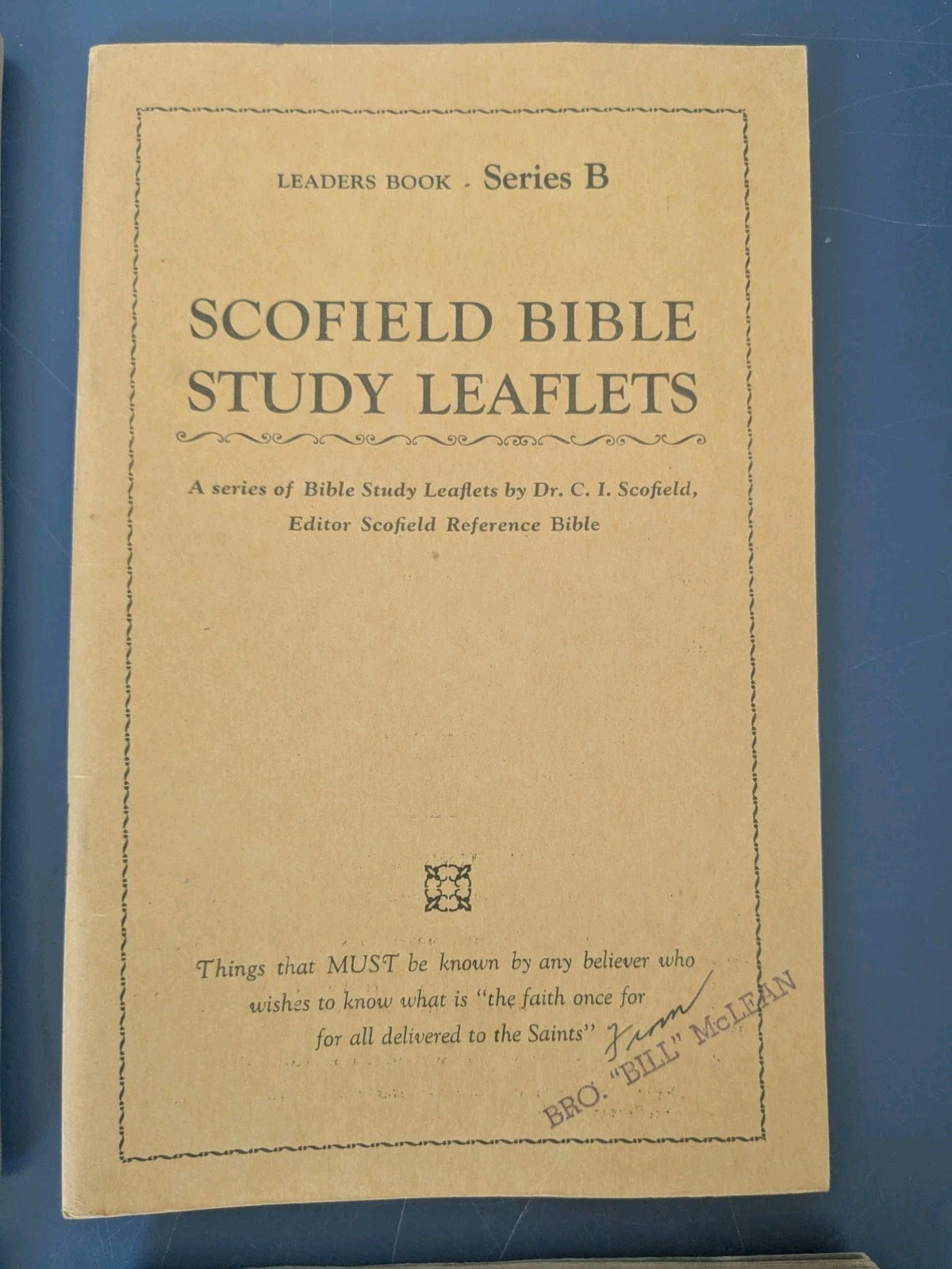 Scofield Bible Study Leaflets Leaders Book Series A, B, C, D, 1935