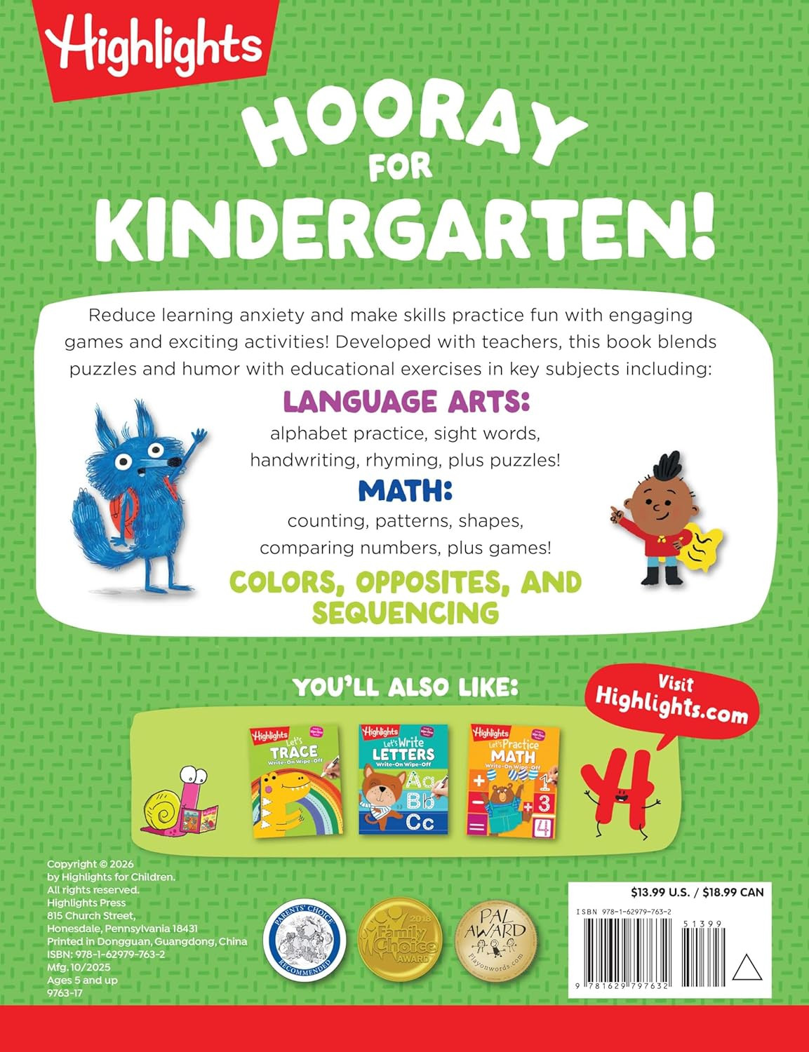 Kindergarten Big Fun Workbook: Kids Workbook with Tracing Worksheets, Alphabet P