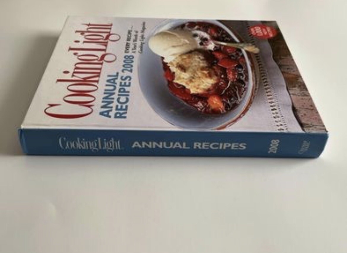 Cooking Light 2008 Cookbook Annual Recipes Hard Cover Oxmoor House 496 Pages