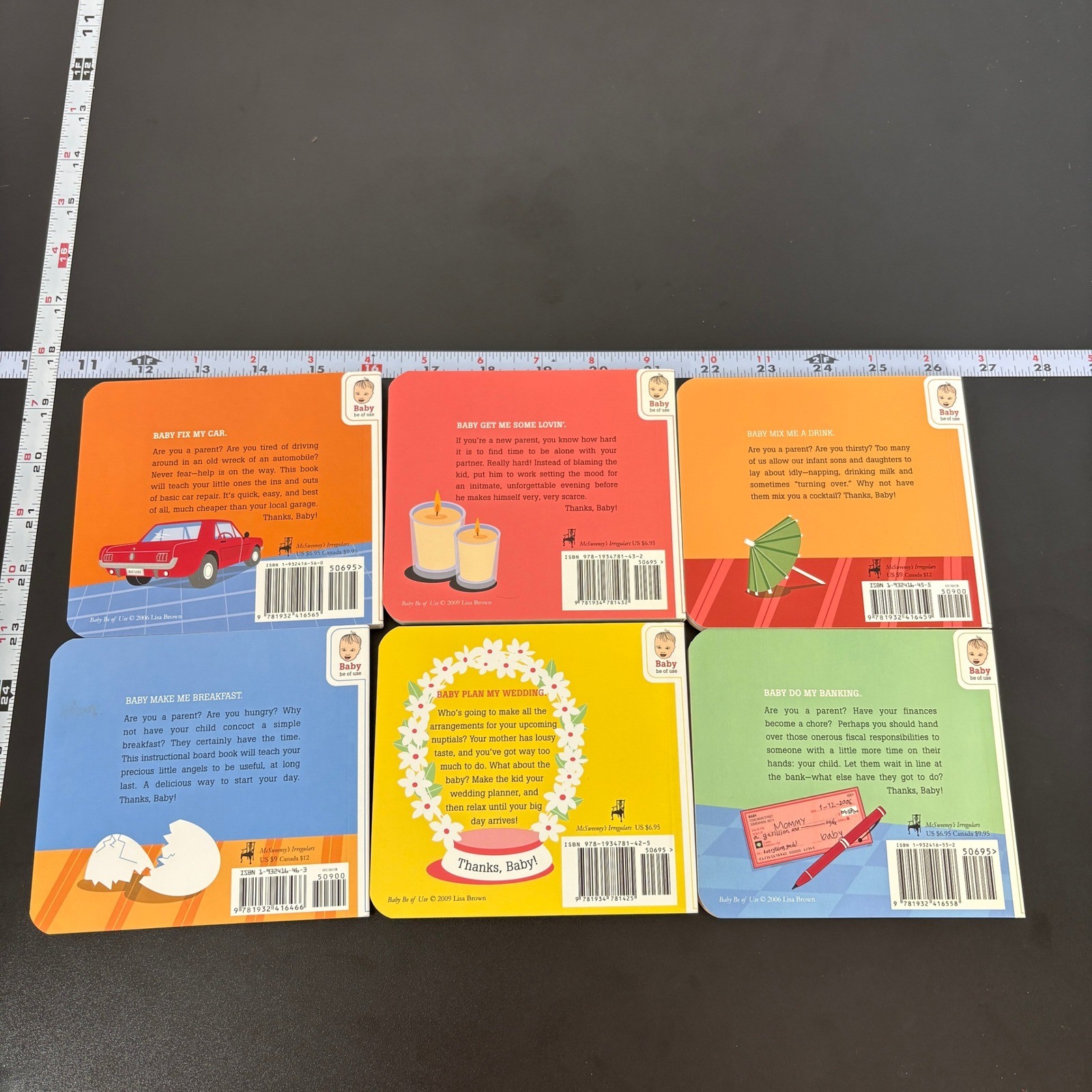 McSweeney’s Baby Be of Use Board Book Set Lisa Brown 6 Books Multicolor Humor