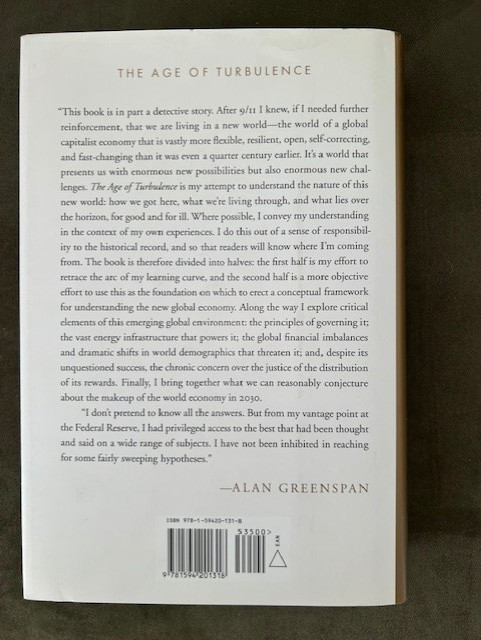 SIGNED Age of Turbulence by Alan Greenspan 2007 HC/DJ FIRST EDITION ECONOMICS