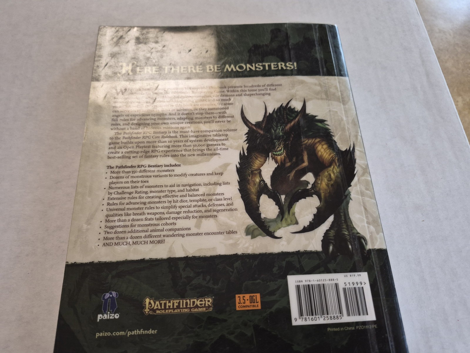Pathfinder 1E Bestiary by Jason Bulmahn Pocket Edition
