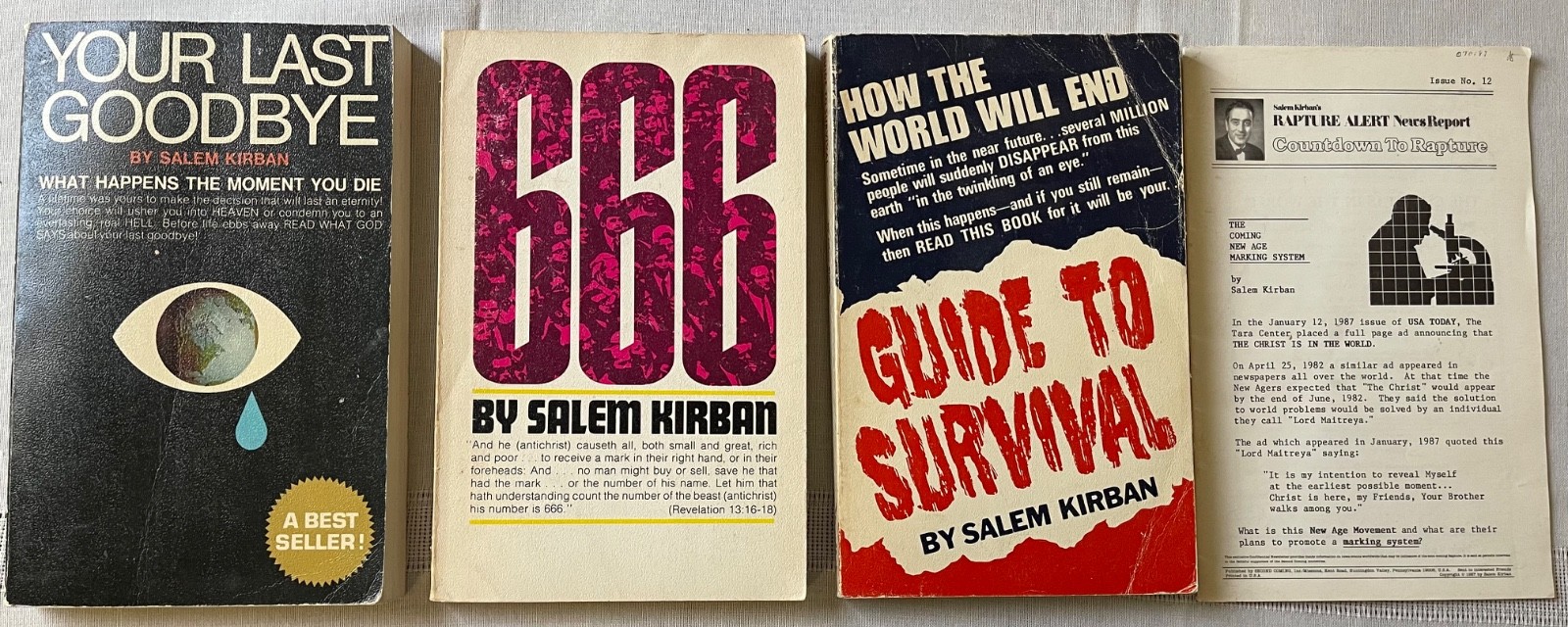 Lot of 4 Salem Kirban Books (Vintage Paperbacks)