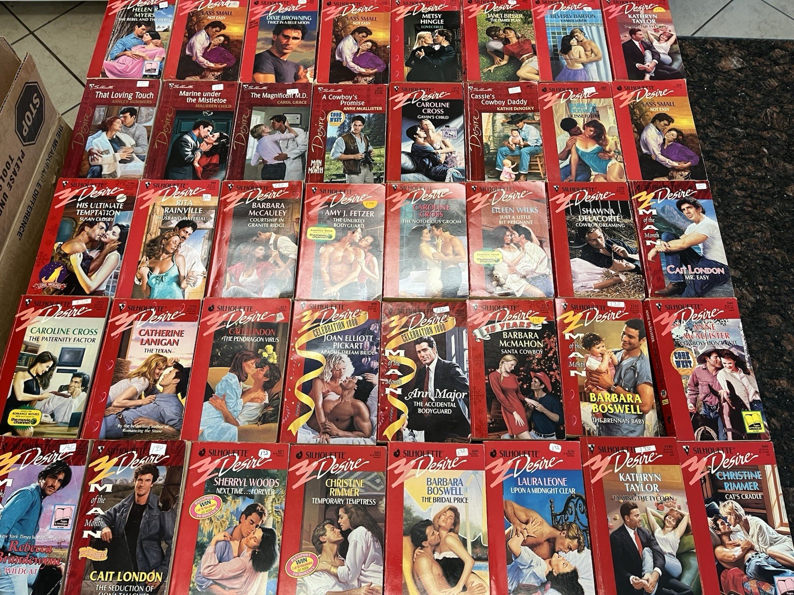 20 Random Silhouette Desire Edition Paperbacks Lot Books Steamy Romances