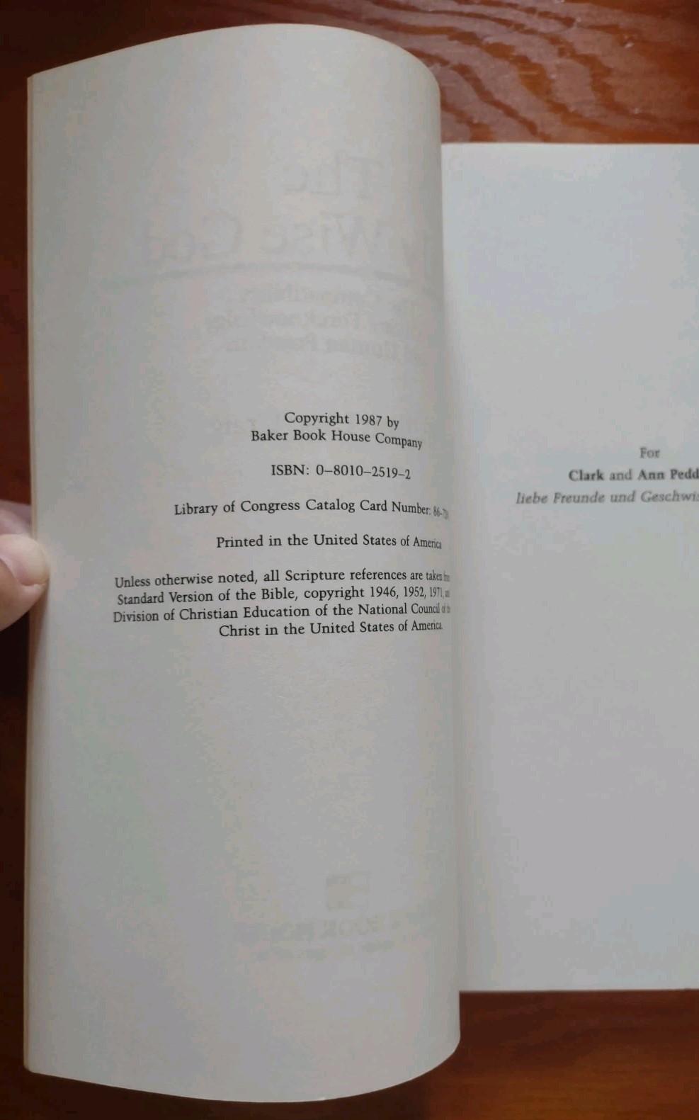 THE ONLY WISE GOD by William Lane Craig – Baker Book House 1987 – Paperback