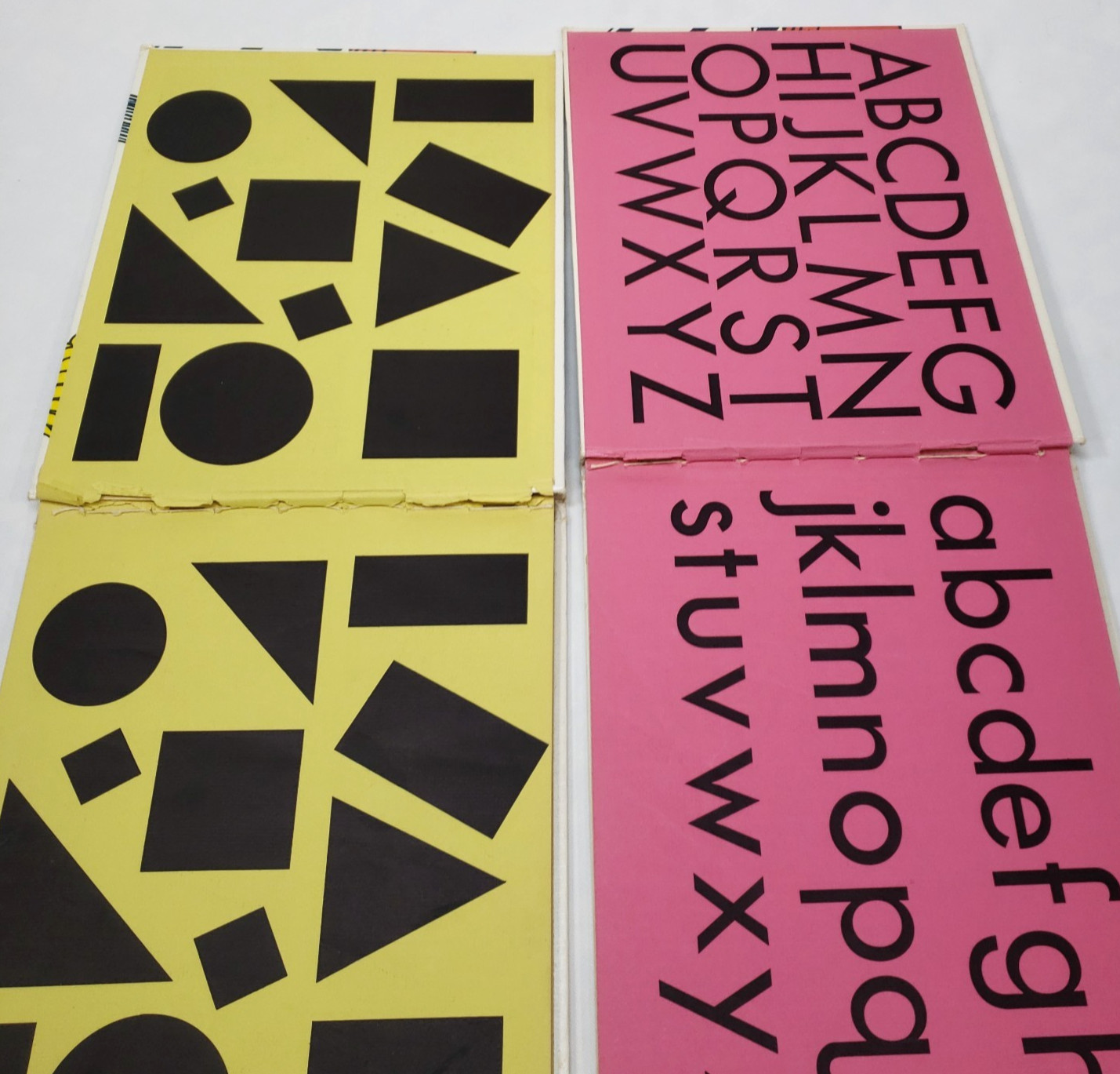 Vintage Sesame Street Books Lot 5 Preschool Press 1970s Hardcover Set Shapes ABC
