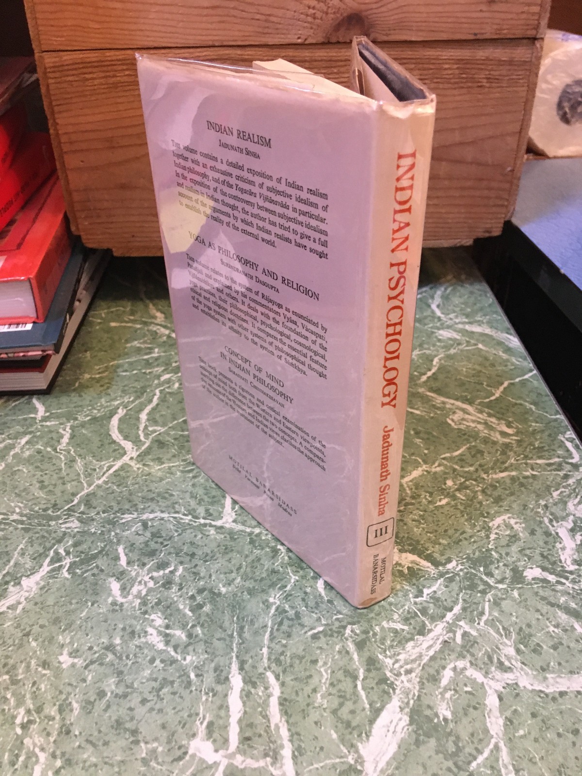 JADUNATH SINHA Indian Psychology III: Epistomology of Perception HB 1986
