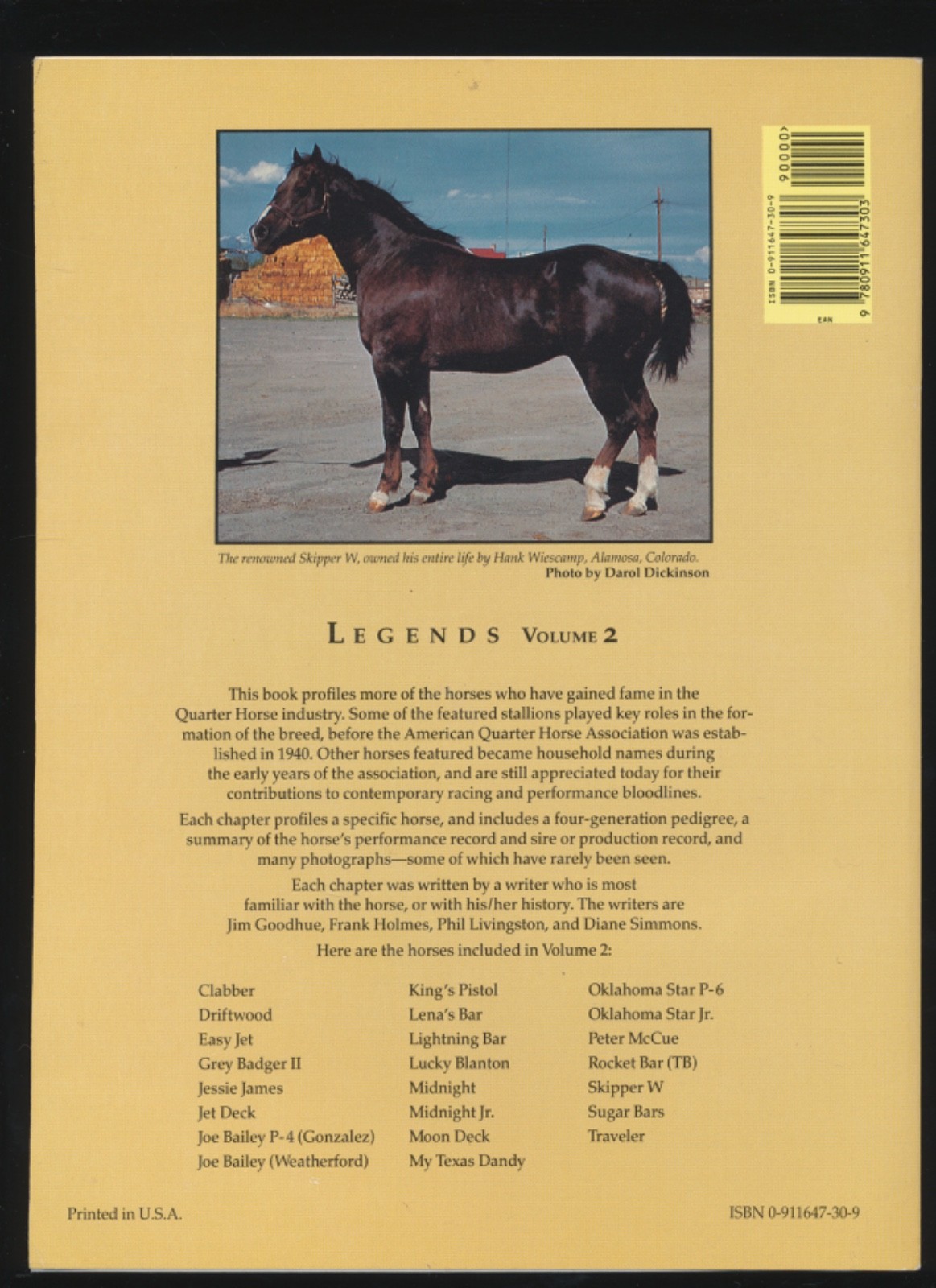 LEGENDS Western Horseman Book AQHA Quarter Horse Racing History Volumes 1&2