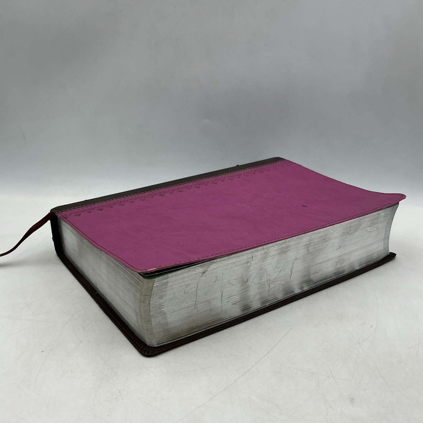 Zondervan NIV First Century Study Bible Dobson Italian Duo Tone Chocolate Orchid
