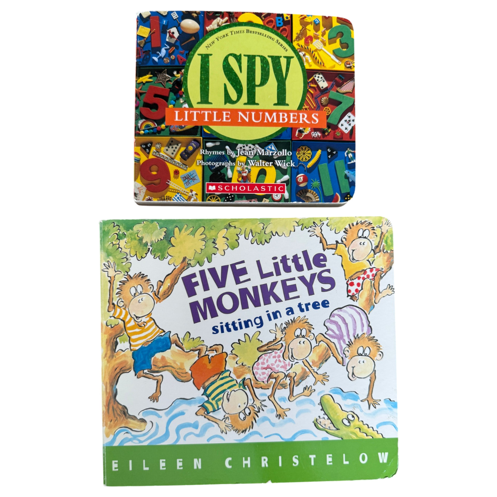 Lot of 6 Counting Themed Board Books Baby Toddler Numbers Math I Spy Monkeys Cat