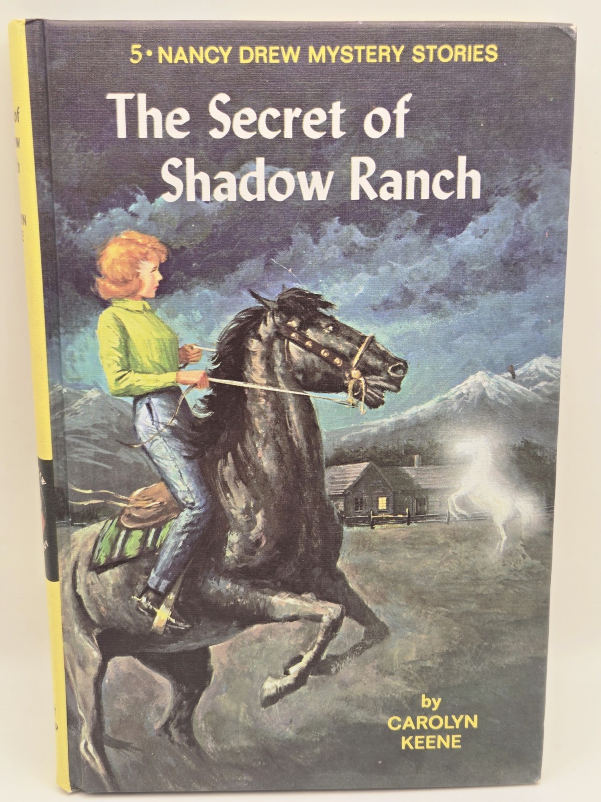 1 – 5 Set Nancy Drew Yellow Hardcover Books Edition Carolyn Keene Vintage