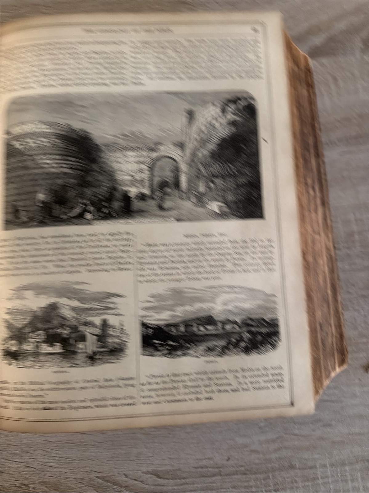 Antique 1800s The Holy Bible Revised with Annotations by the Rev. R. Challoner