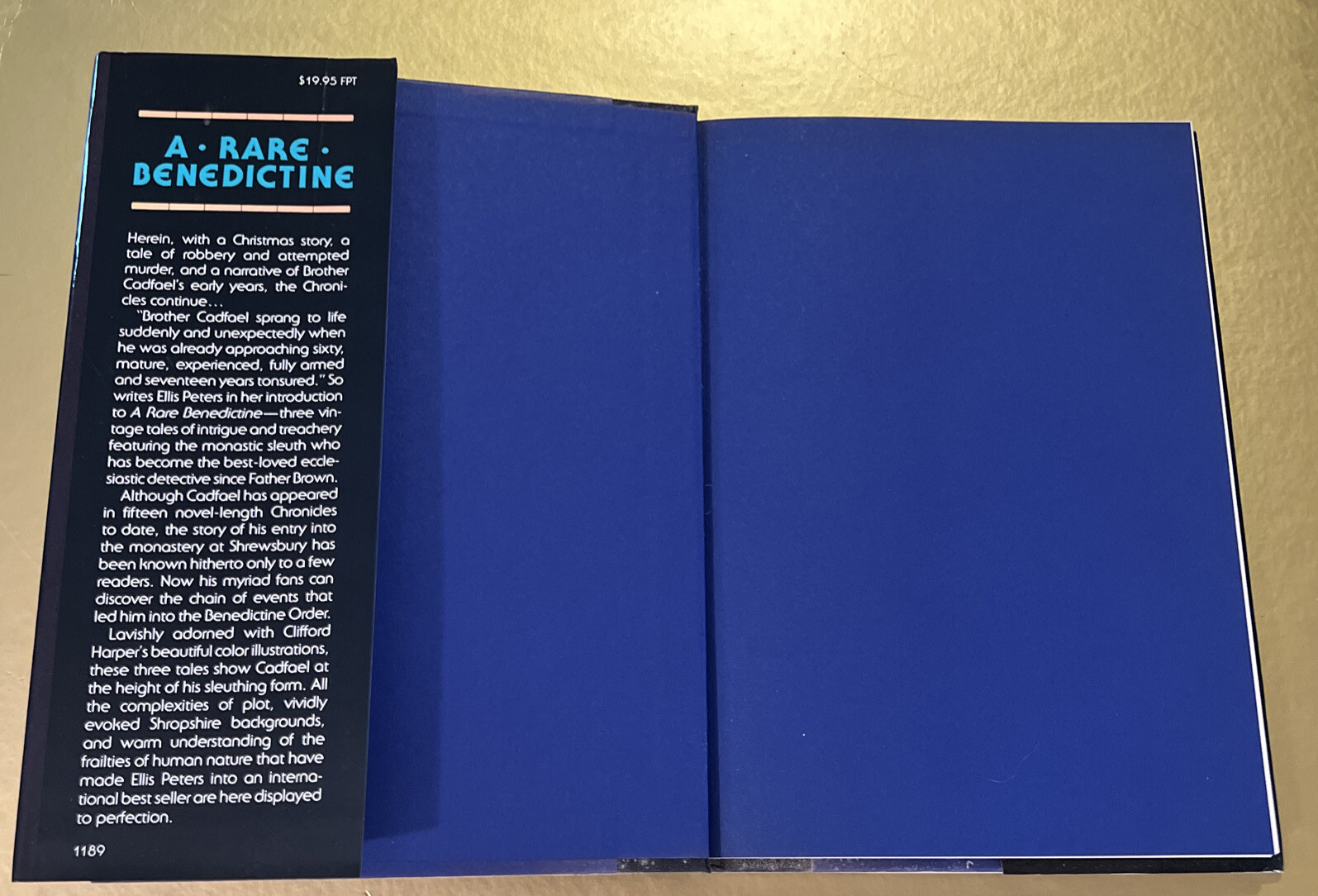 A Rare Benedictine by Ellis Peters – 1st Edition Hardcover Book