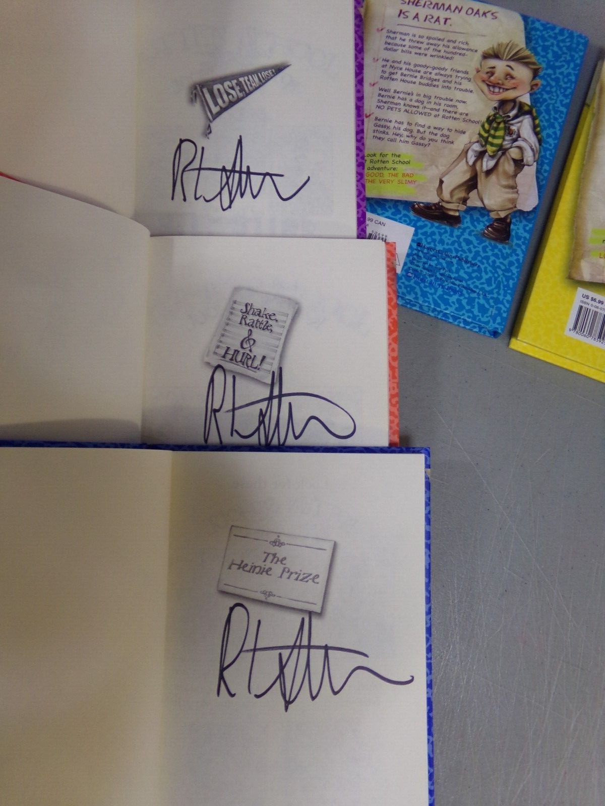 Rotten School HC 1st Edition books 1-6 All SIGNED by R.L. Stine