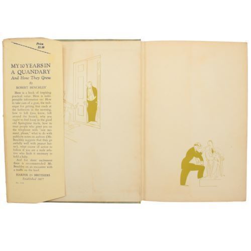 1936 ROBERT BENCHLEY Comedy Humor My Ten Years in a QUANDRY HCDJ Fifth Edition