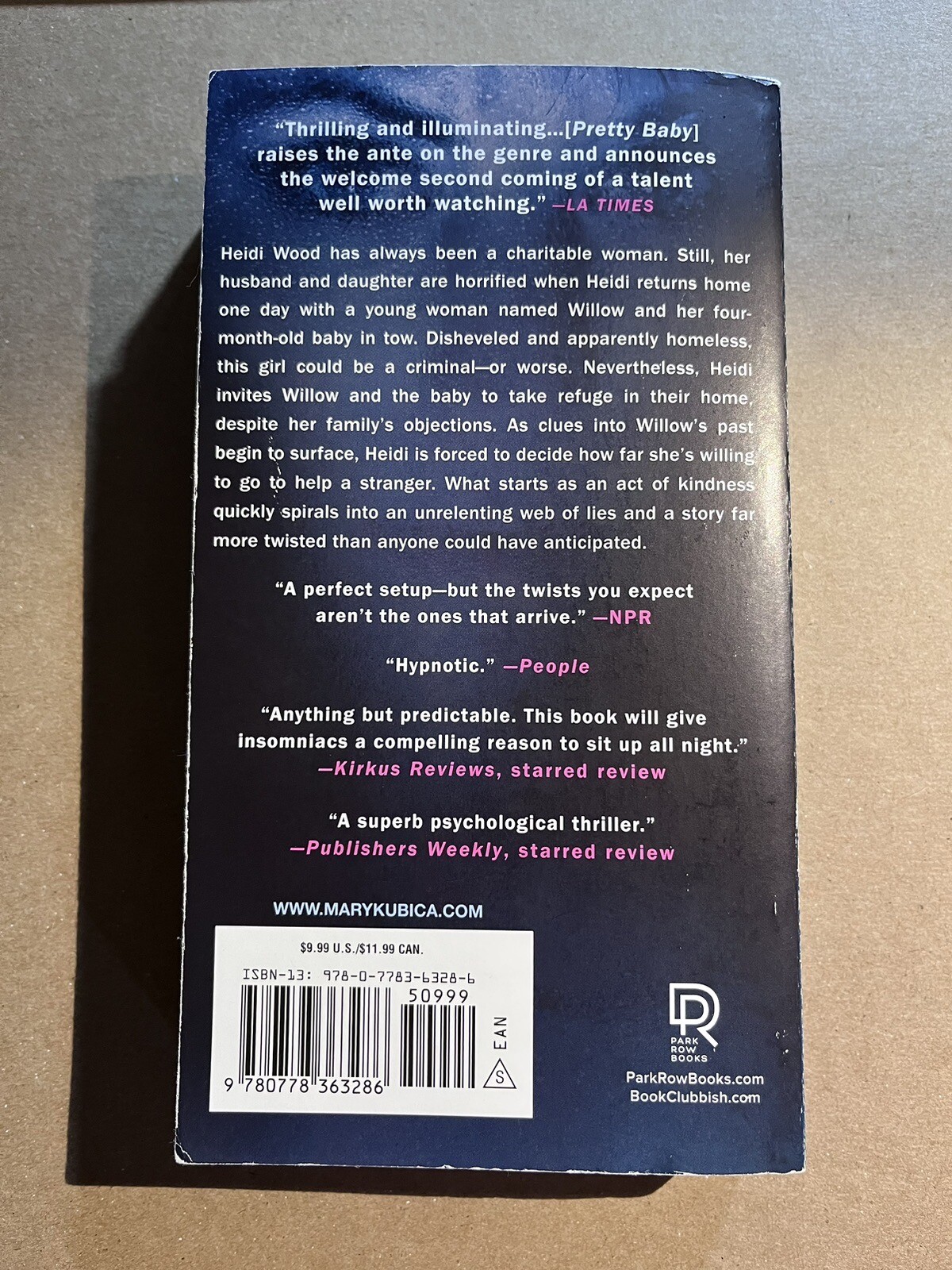 PRETTY BABY by Mary Kubica 2015 paperback MYSTERY