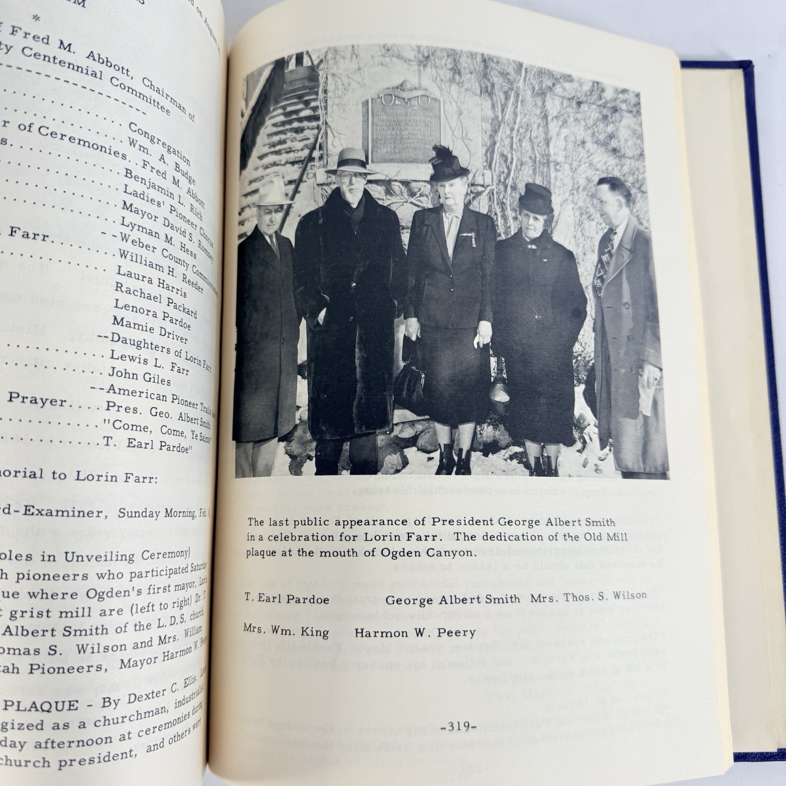 Lorin Farr Pioneer T. Earl Pardoe LDS Mormon History FIRST EDITION 1953 HC