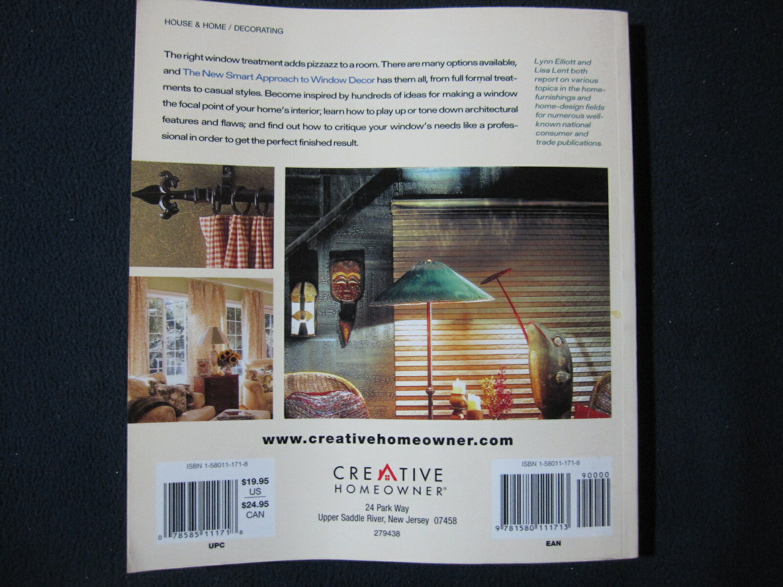 The New Smart Approach to Window Decor (New Smart Approach Series) Elliot, Lyn..