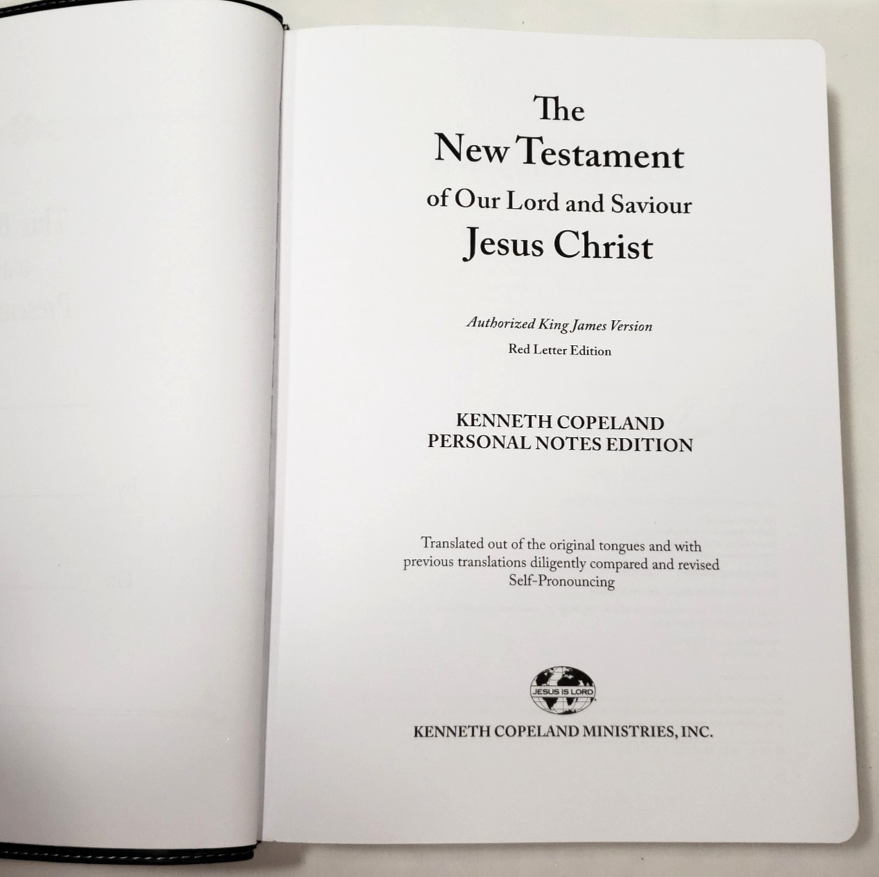 Kenneth Copeland Personal Notes New Testament KJV Study Bible Center Column