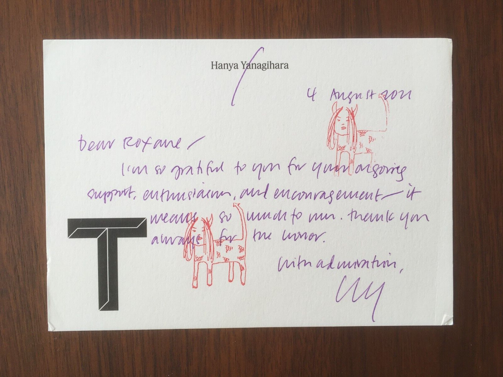 Hanya Yanagihara – To Paradies – Bound Galley w/ Signed Letterhead Stationary
