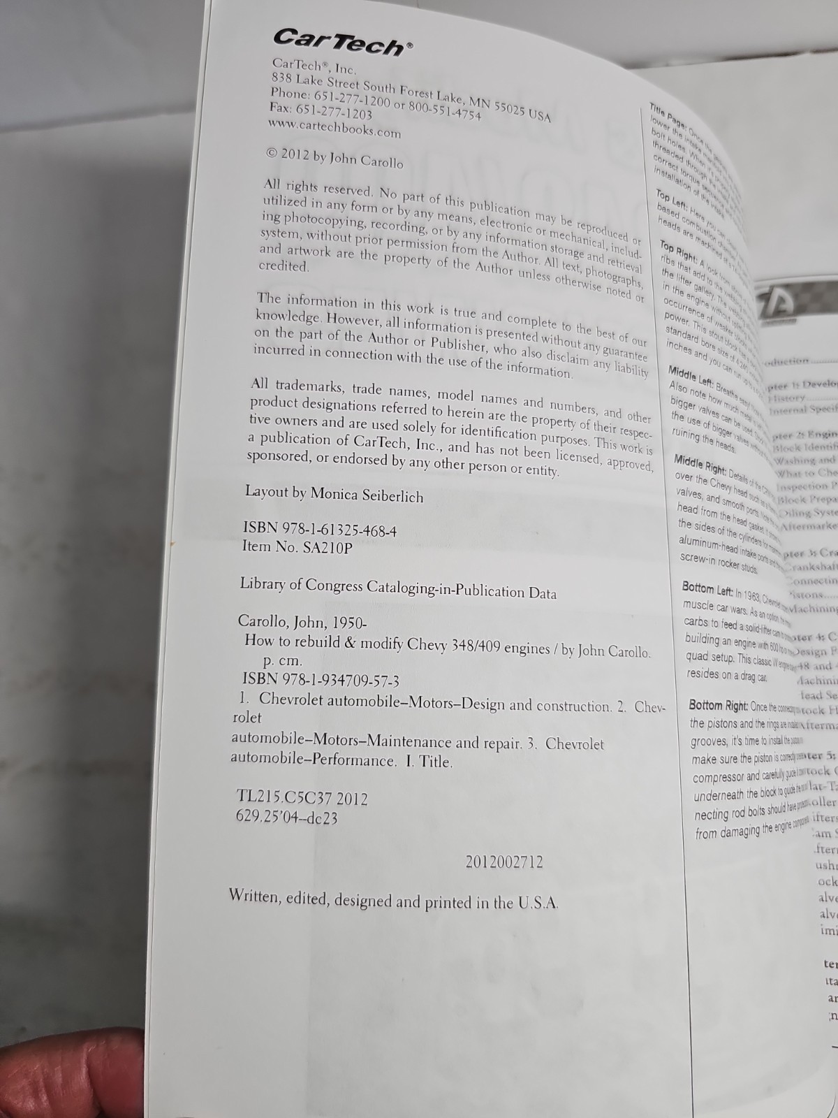 How to Rebuild & Modify Chevy 348/409 Engines by John Carollo