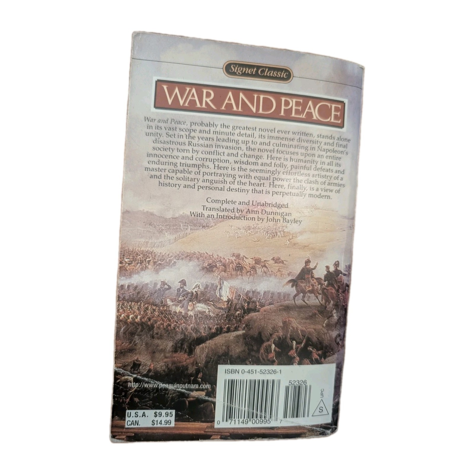 War and Peace Leo Tolstoy Signet Classic Vintage Paperback Literature Book