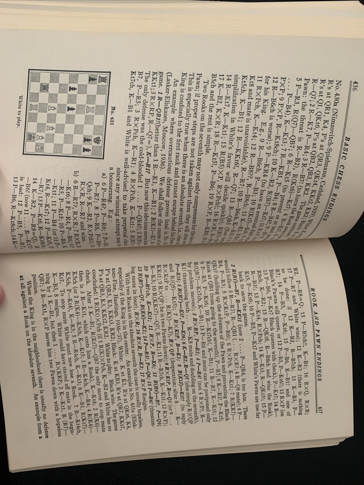 Basic Chess Endings by Reuben Fine 1972 Trade Paperback Revised Edition