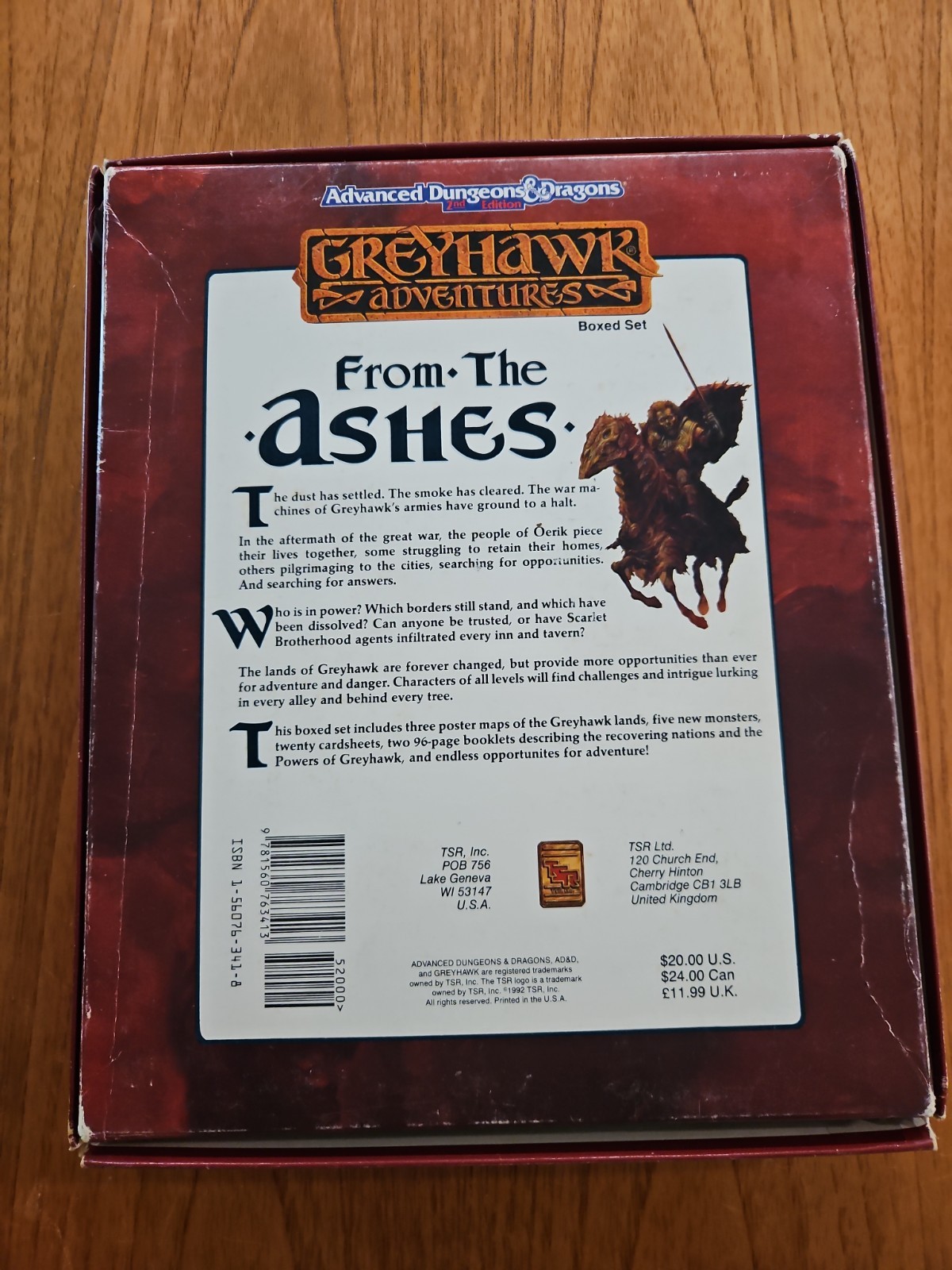 Greyhawk Adventures – From the Ashes Boxed Set AD&D 2nd Ed. TSR 1064