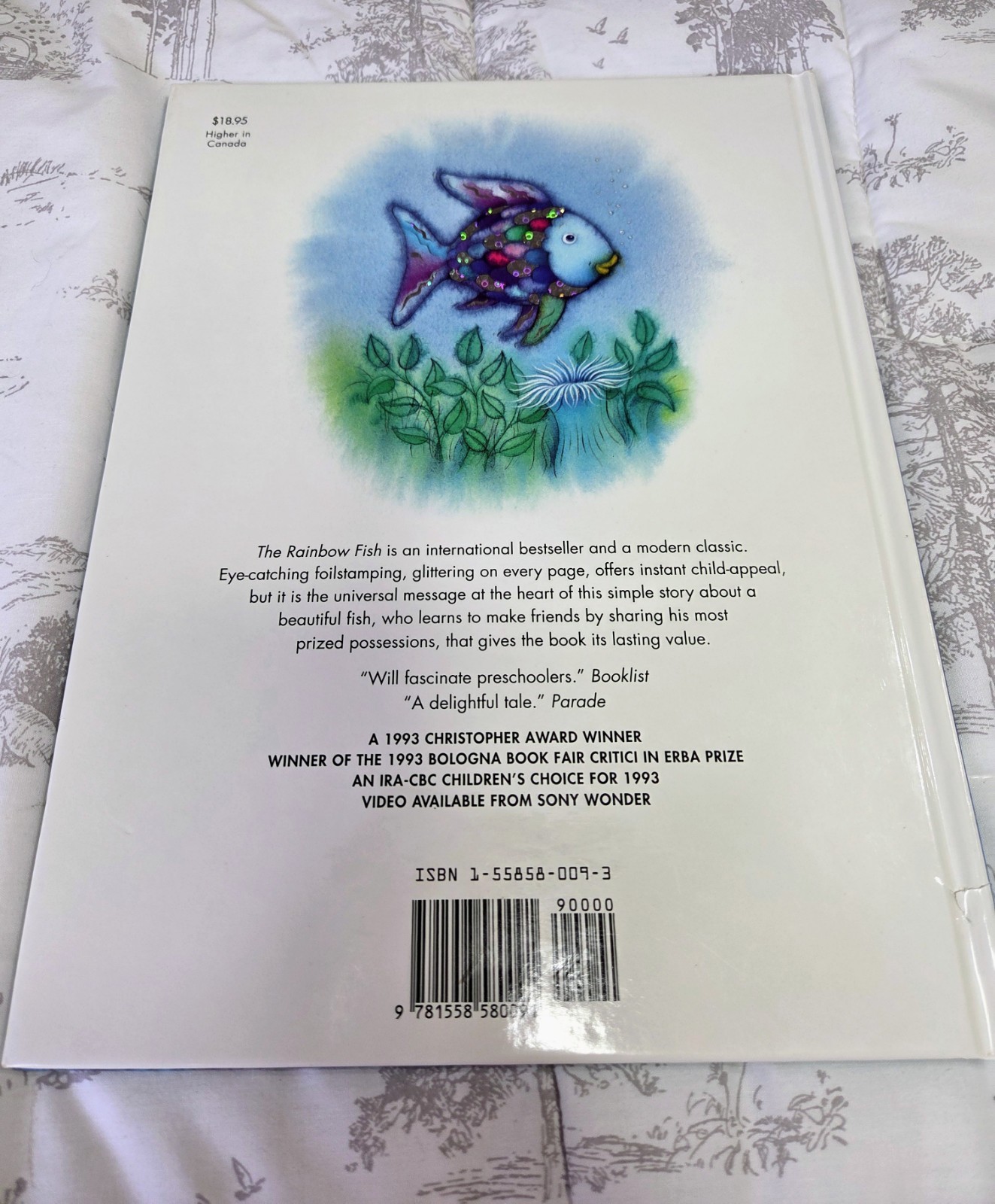 The Rainbow Fish by Marcus Pfister Hardcover 1992 Foil Illustrated Book