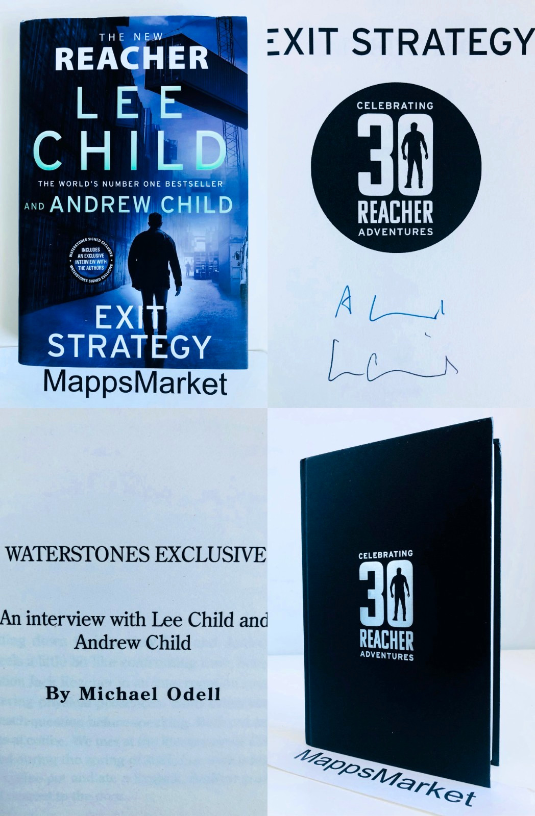 SIGNED Exit Strategy by Lee Child and Andrew Child WATERSTONES EXCLUSIVE UK 1/1