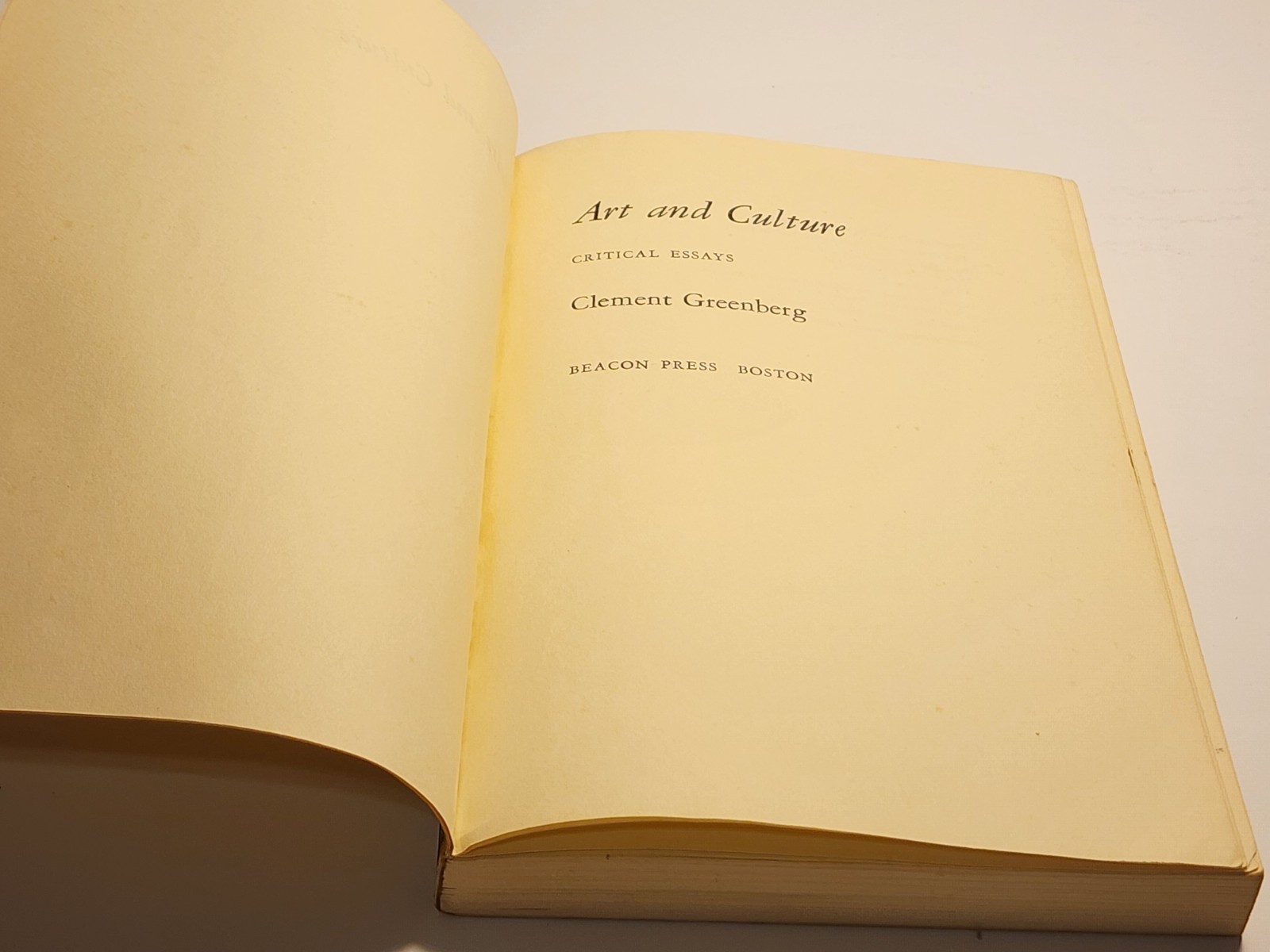 Art And Culture Critical Essays Paperback Book 1967 By Clement Greenberg