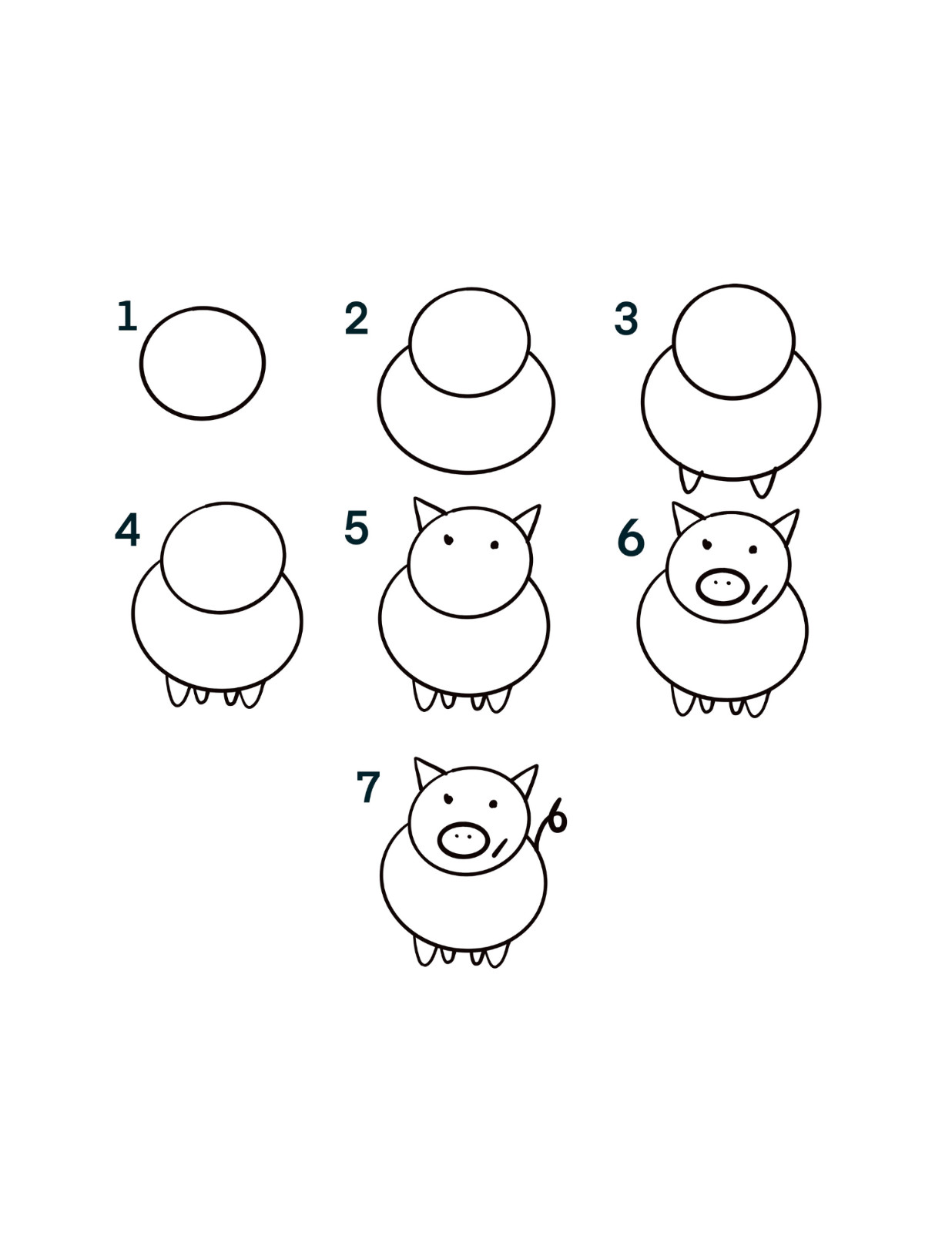 How to Draw for Kids ages 4-8 Simple Step by Step How to Draw Animals