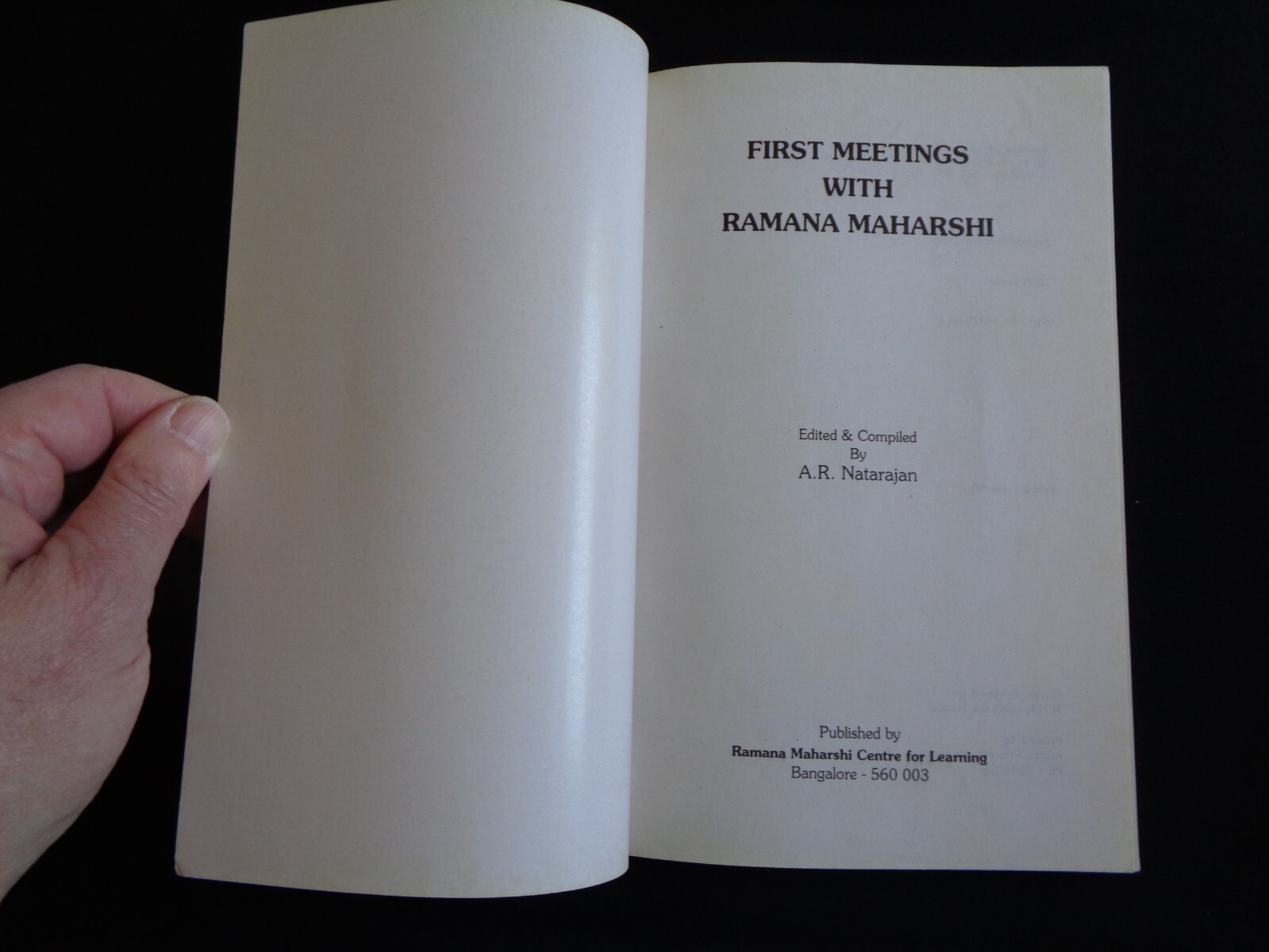 First Meetings with Sri Ramana Maharshi First Person Accounts Spiritual Nataraja
