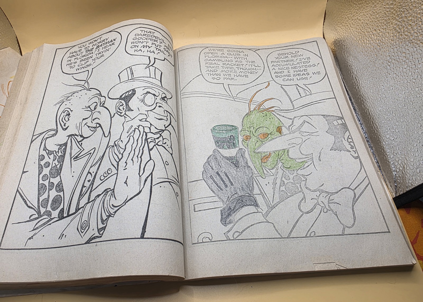 1980 Vintage Superheros 448 Page Big Big Book Coloring Activity Book Used
