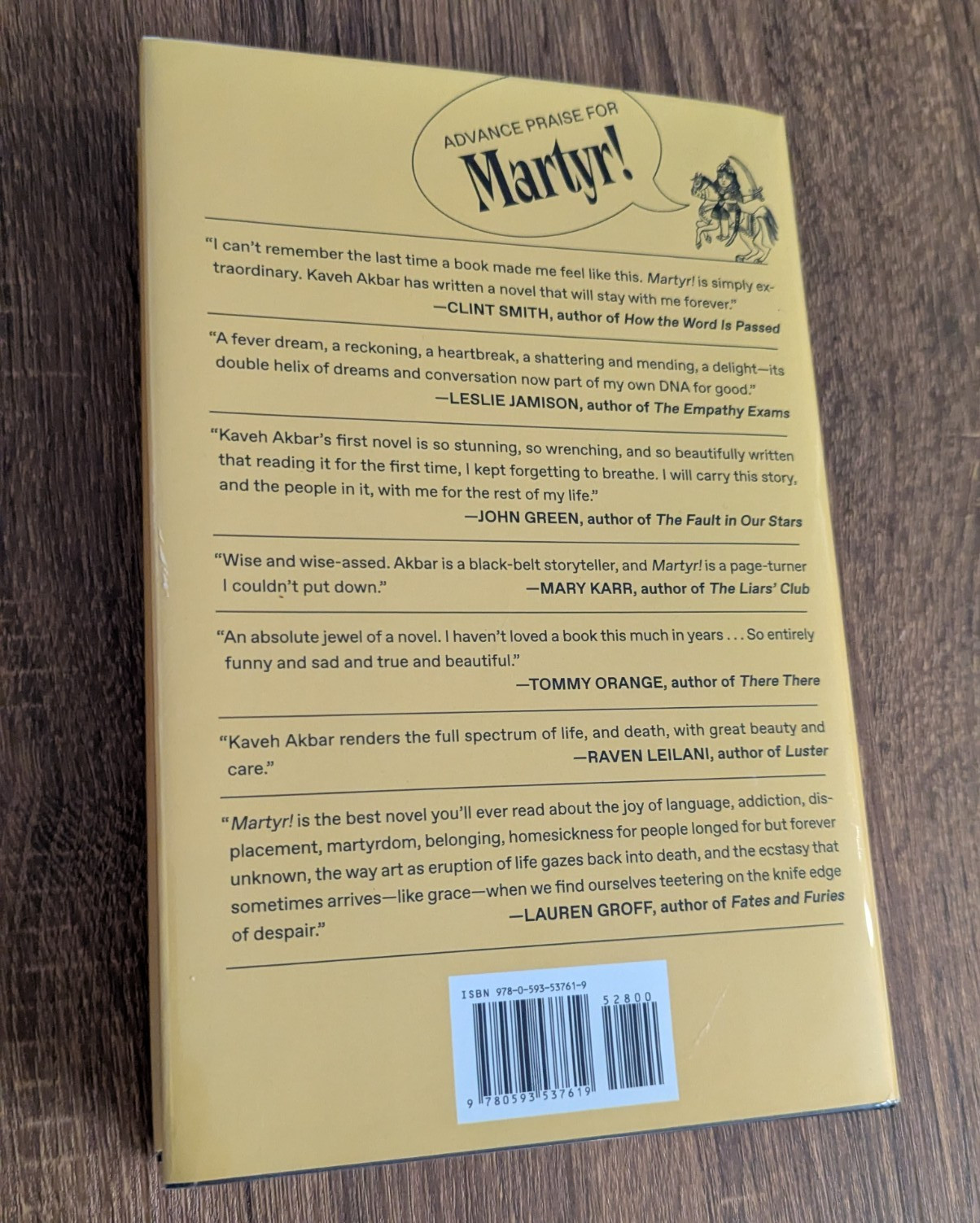 Martyr Kaveh Akbar Signed First Edition 2024 Hardcover