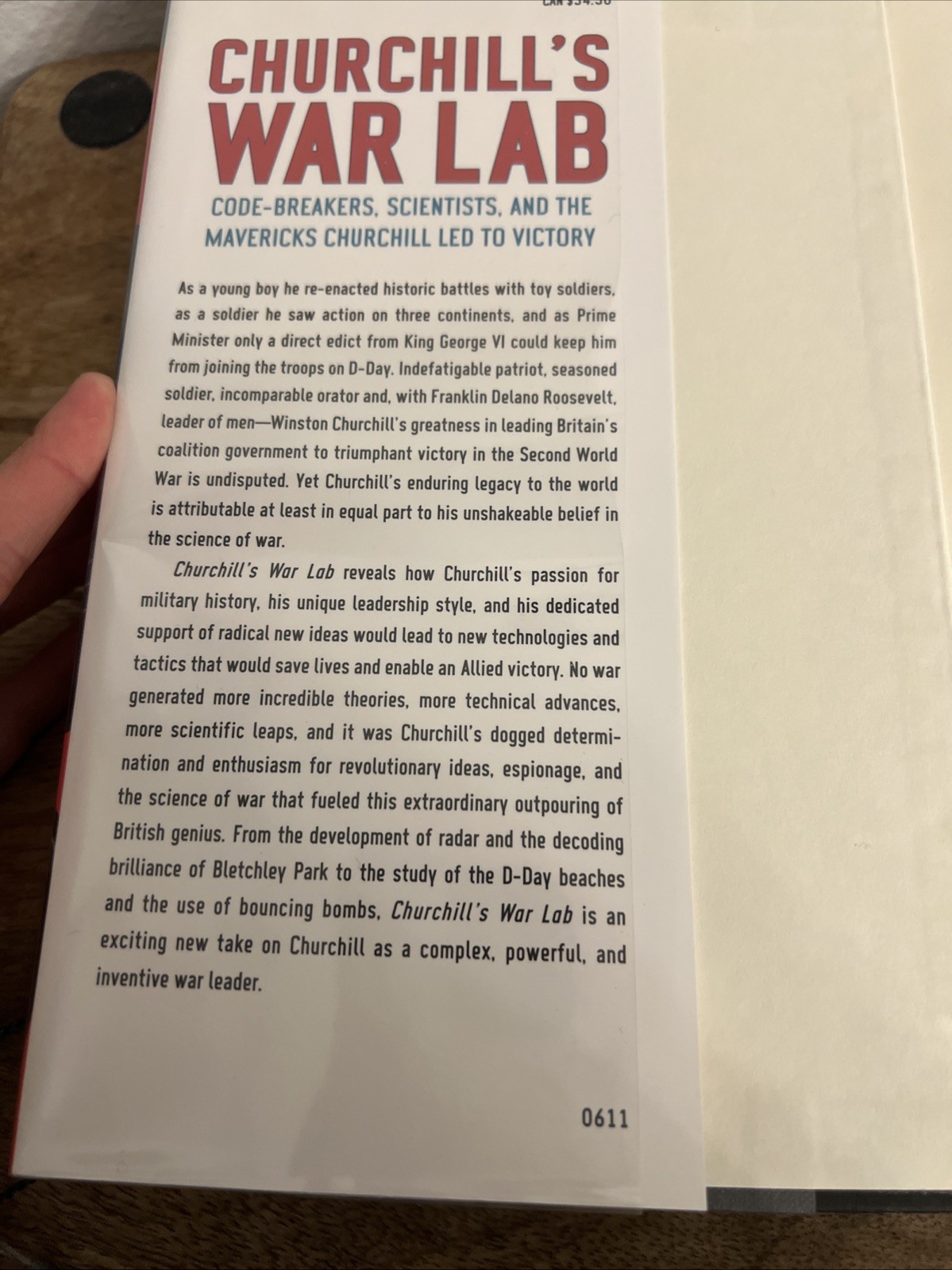Churchill’s War Lab By Taylor Downing Hardcover Book 2011