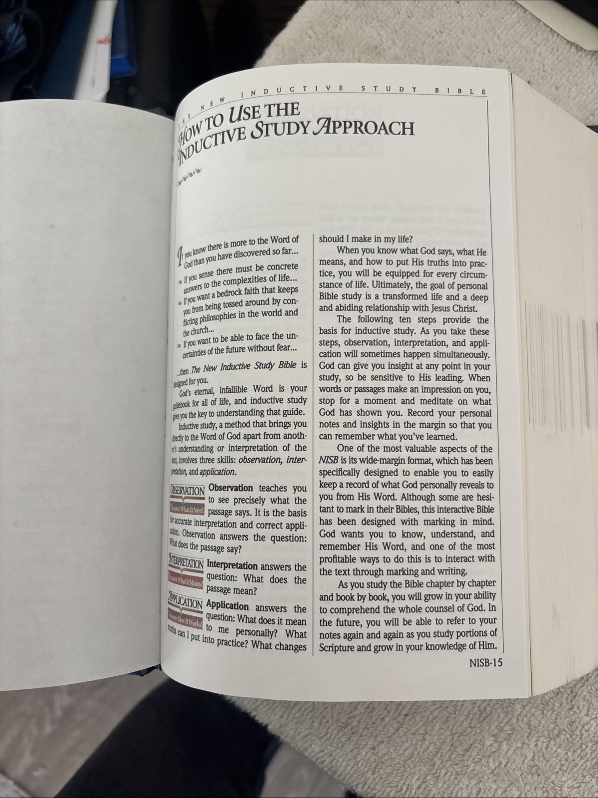 NASB Inductive Study BIBLE 2000 Hardcover 1995 Text Kay Arthur Color