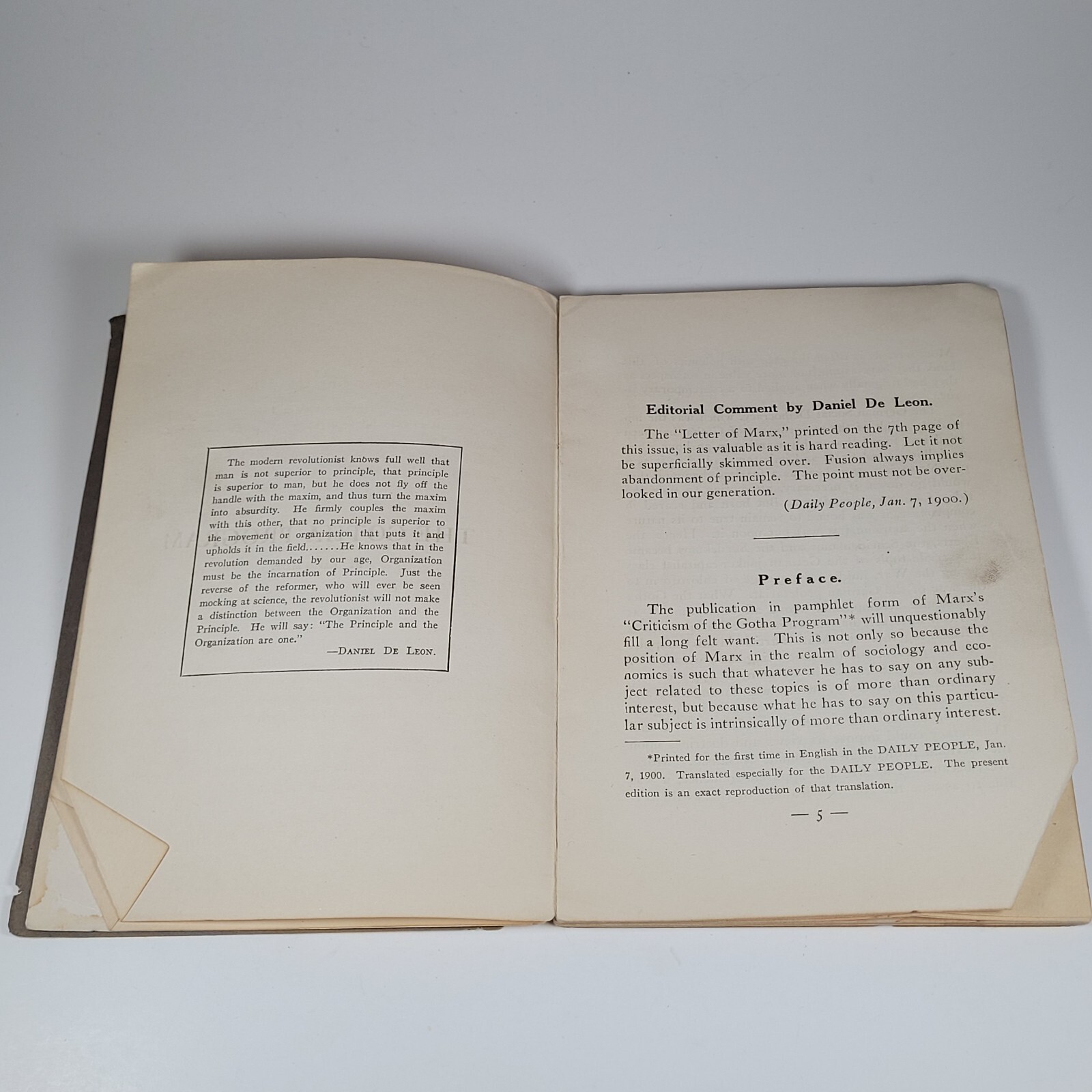 The Gotha Program by Karl Marx New York Labor News 1922 Lots of Wear Rare HTF