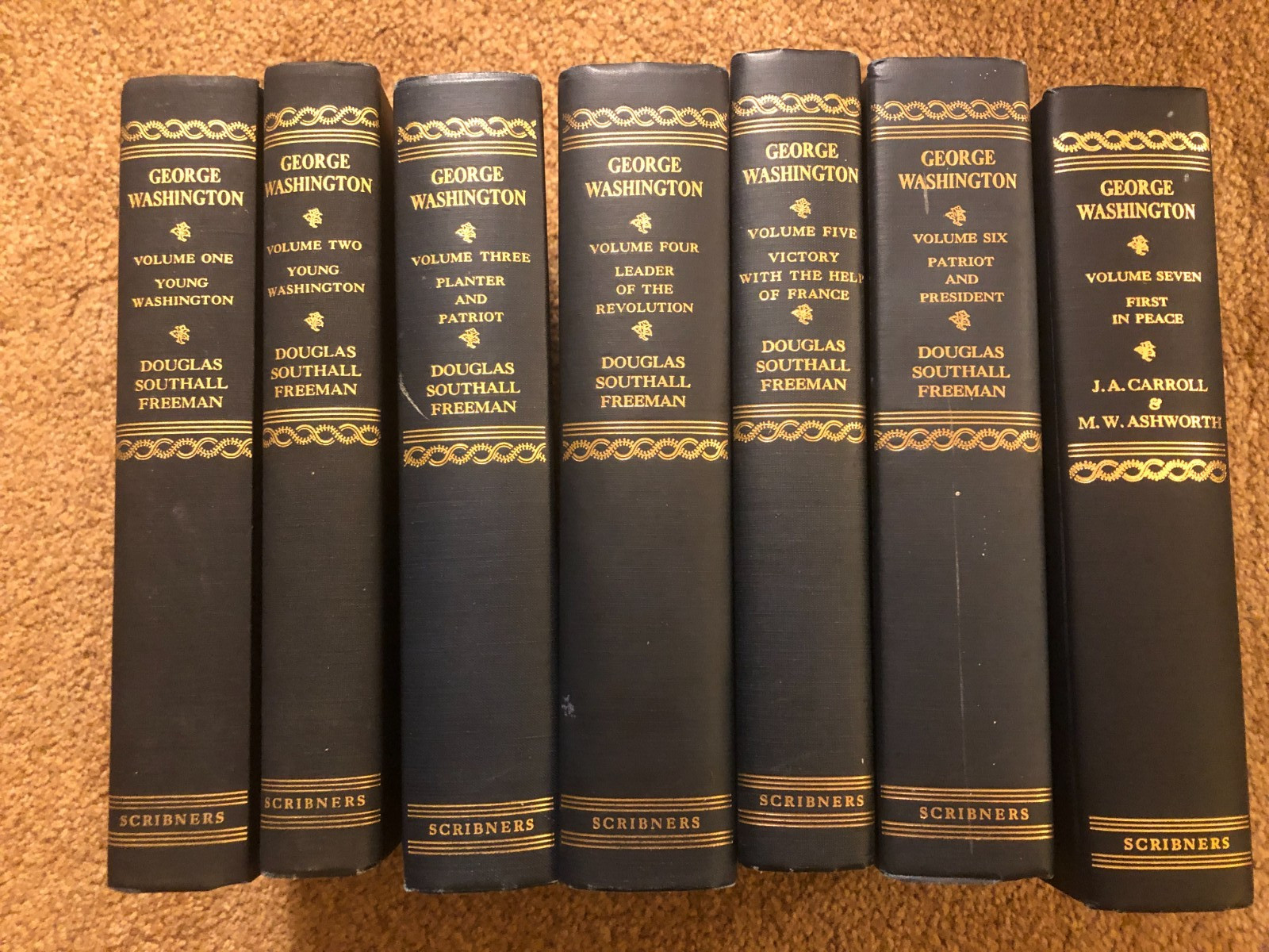 GEORGE WASHINGTON 7 Volume Set Douglas Southall Freeman „FIRST EDITION“