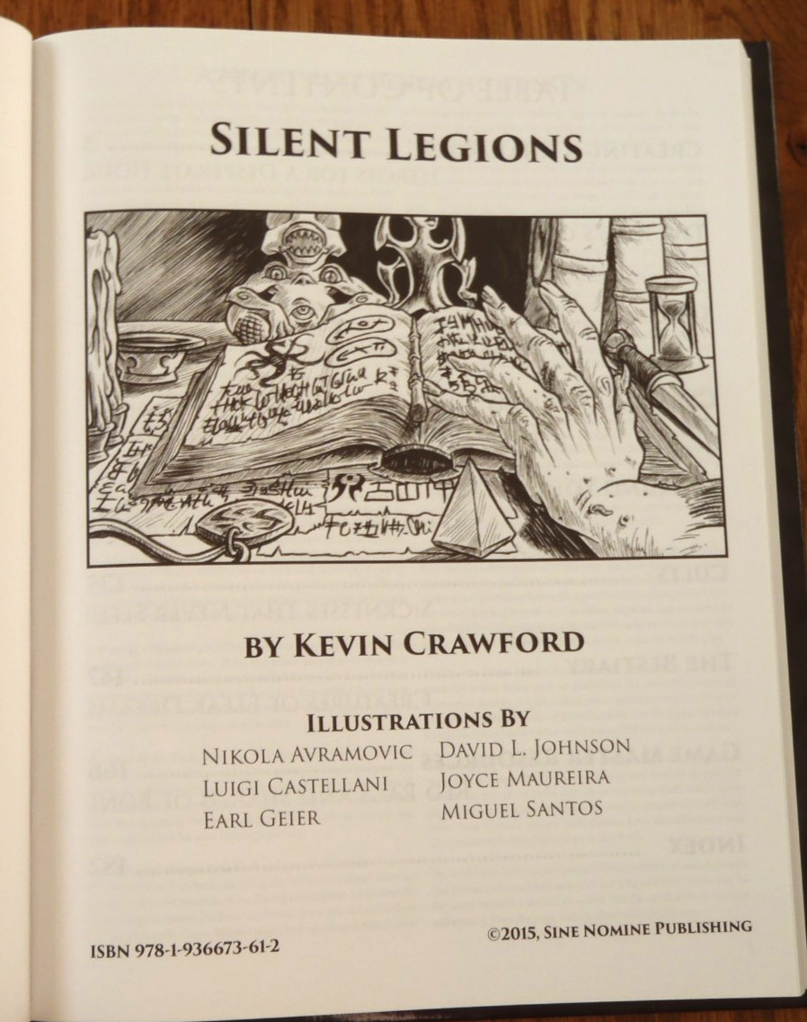 Silent Legions: Supernatural Horror RPG by Kevin Crawford – 2015 Hardcover