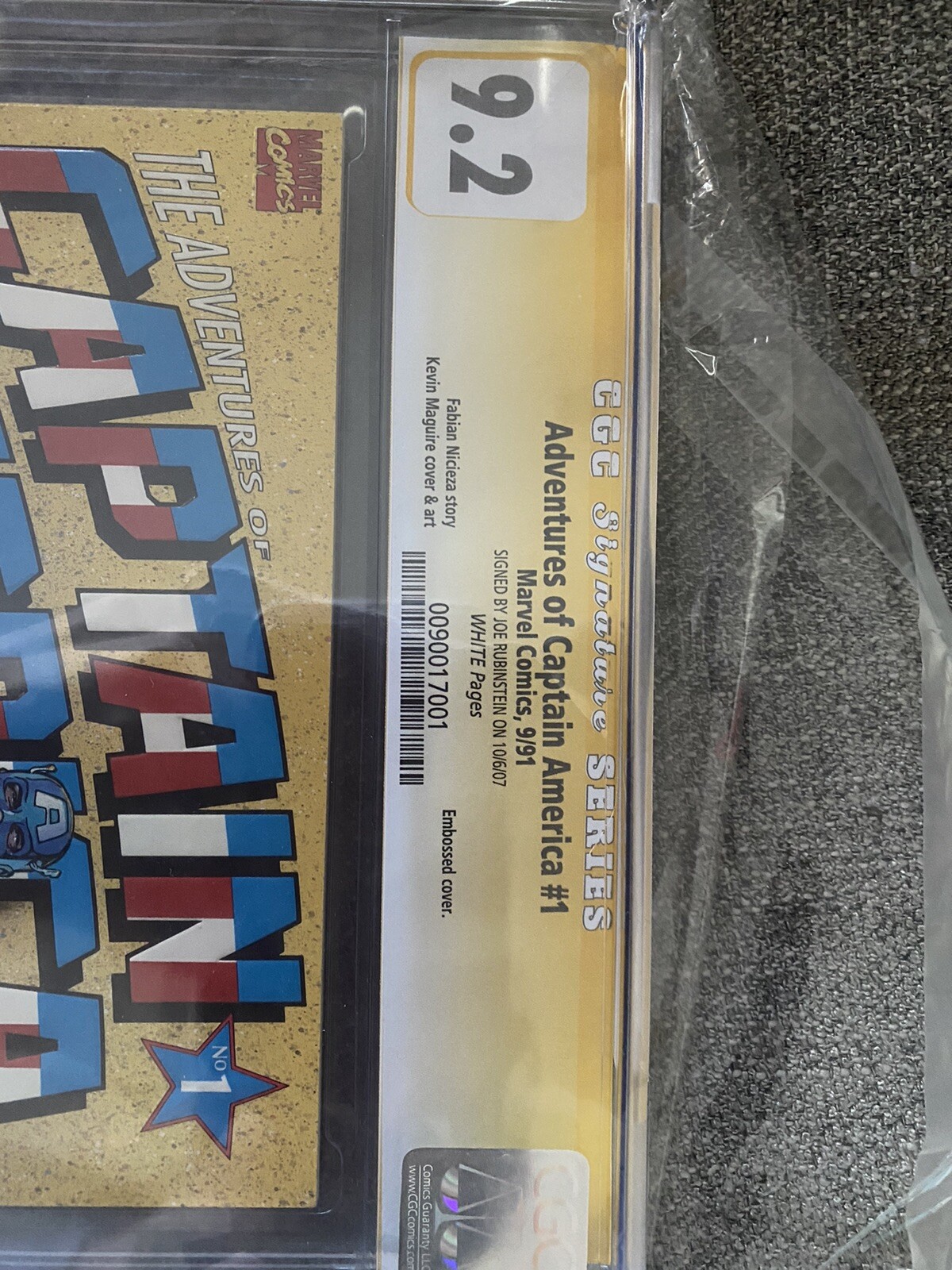 9.2 MARVEL THE ADVENTURES OF CAPTAIN AMERICA SENTINEL OF LIBERTY VOLUME 1 Signed