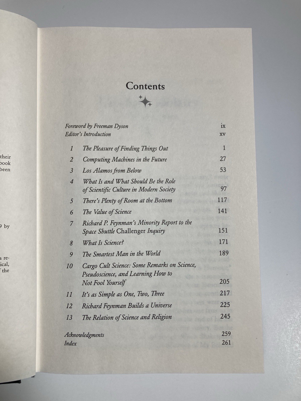Pleasure of Finding Things Out Richard P. Feynman (Perseus, 1999)