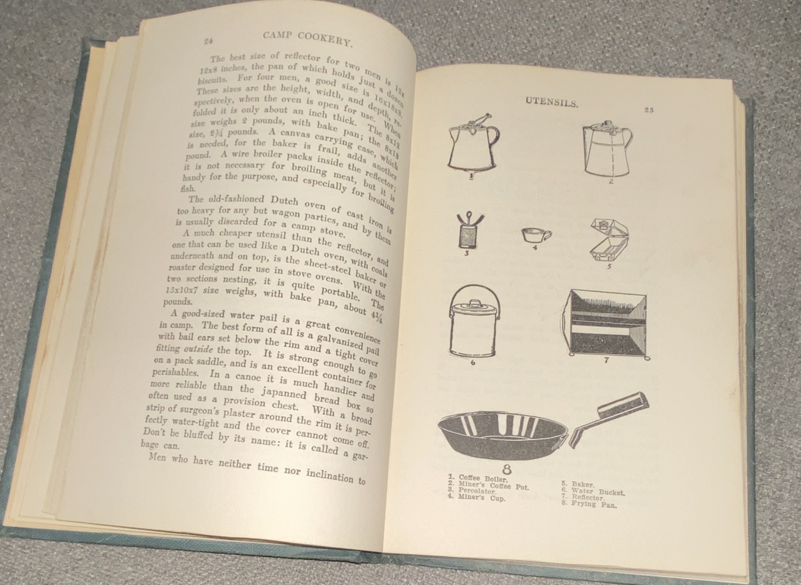 Camp Cookery Horace Kephart HC Illustrated Inscribed 1937 Macmillan Co.