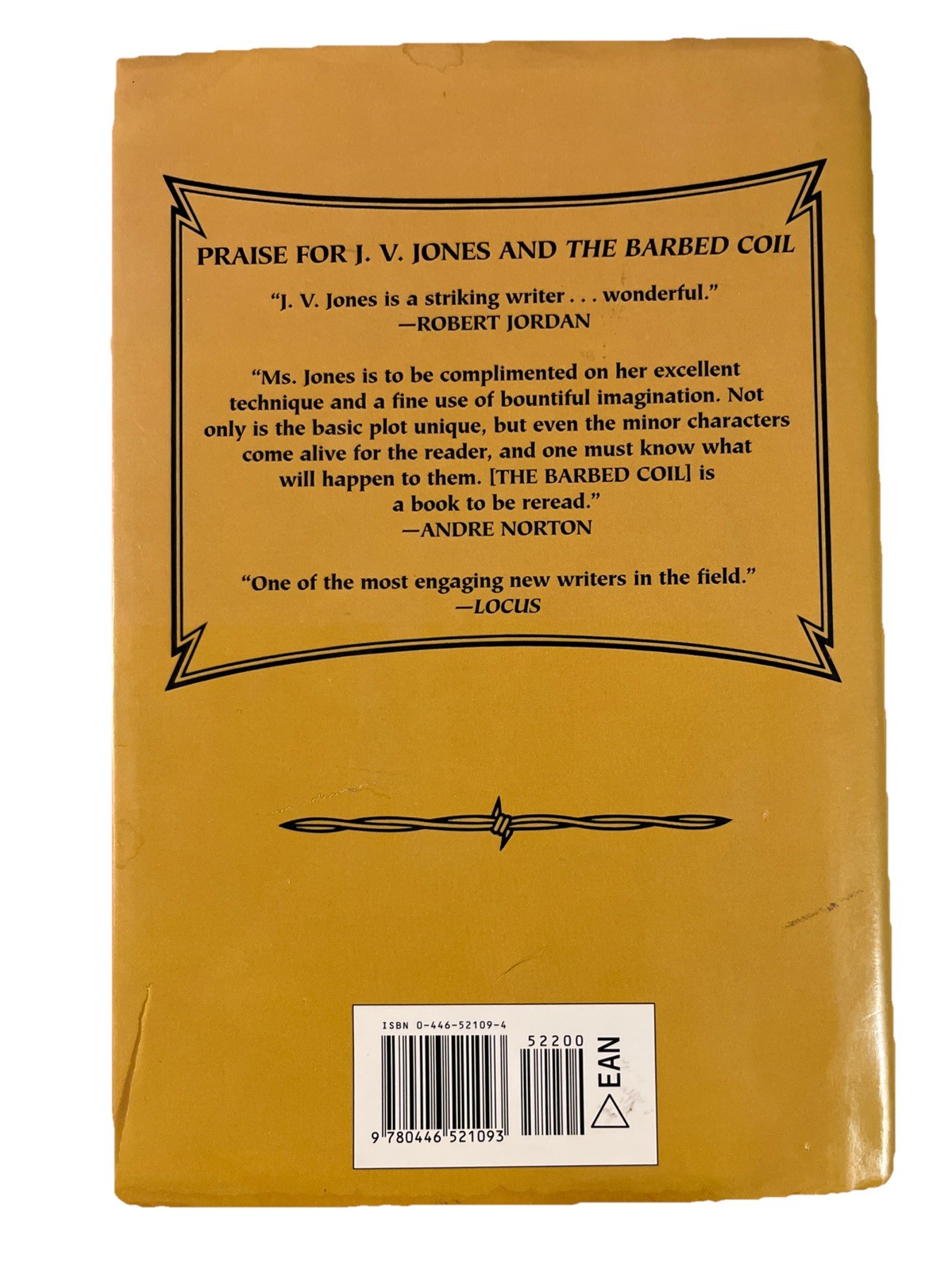 The Barbed Coil by J.V. Jones – HC w/DJ 1st PRINT 1997 Free Shipping!